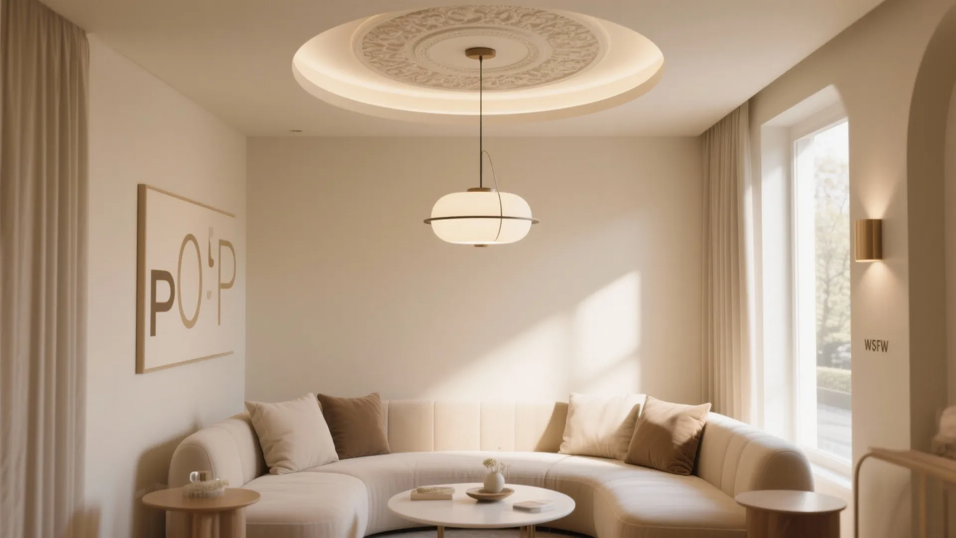 Circular POP Ceiling Medallion