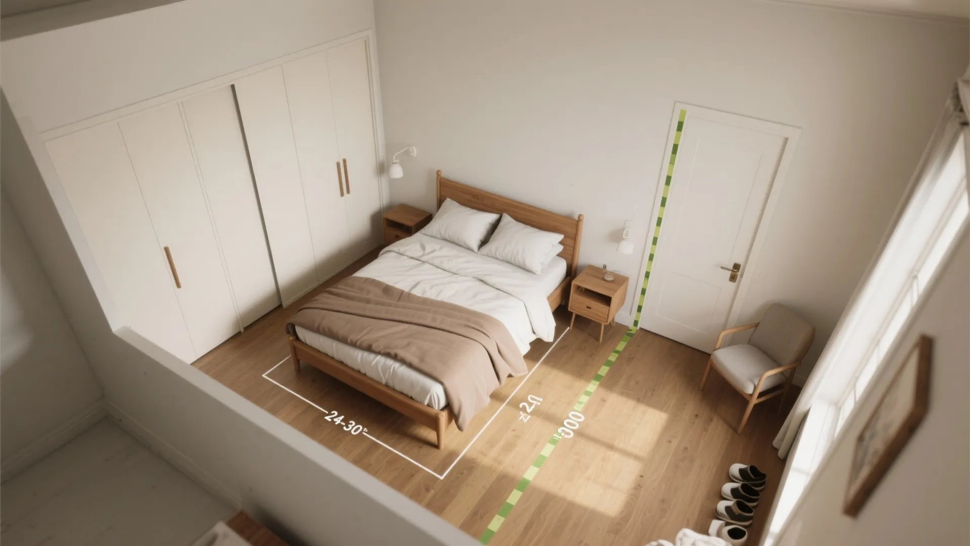 1) Start with circulation, then commit to a bed size