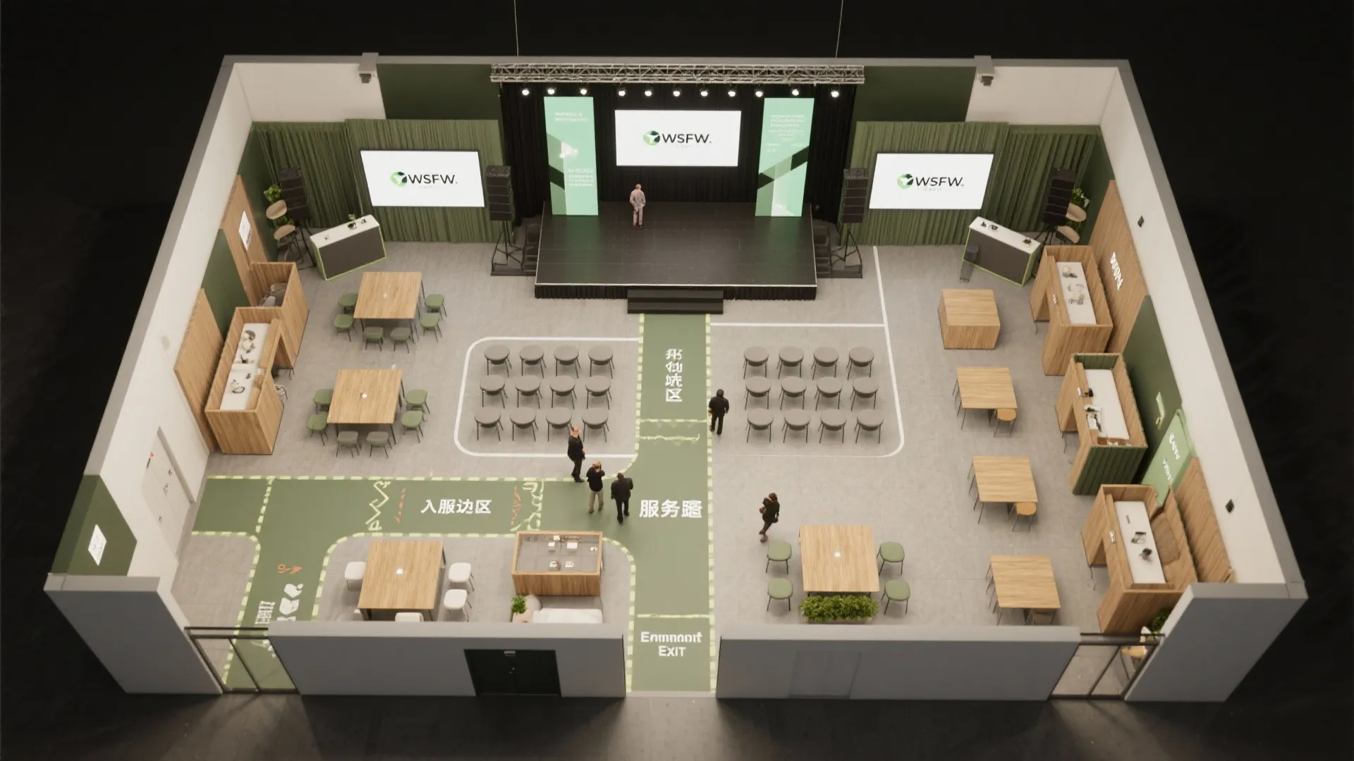 4. Clear circulation and multi-zone planning