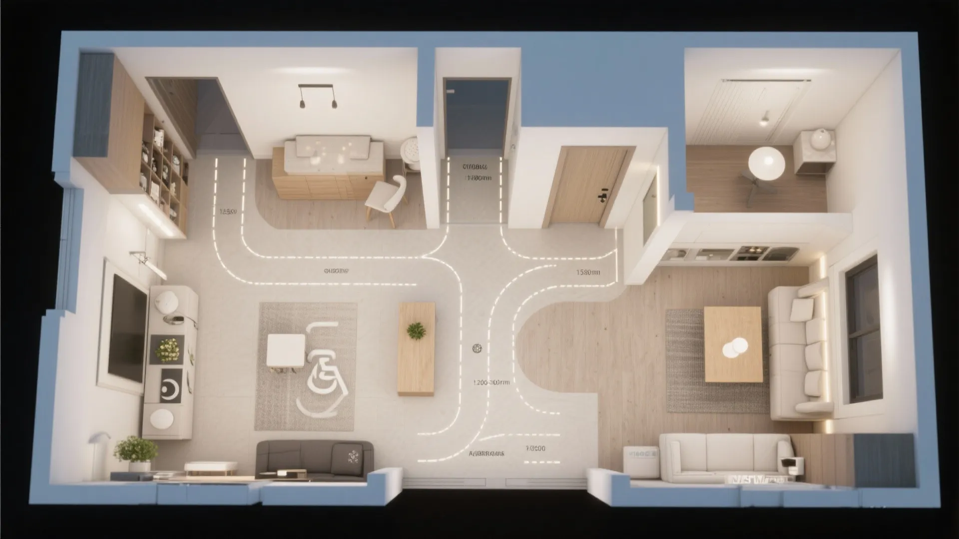 Barrier-free entryways and circulation
