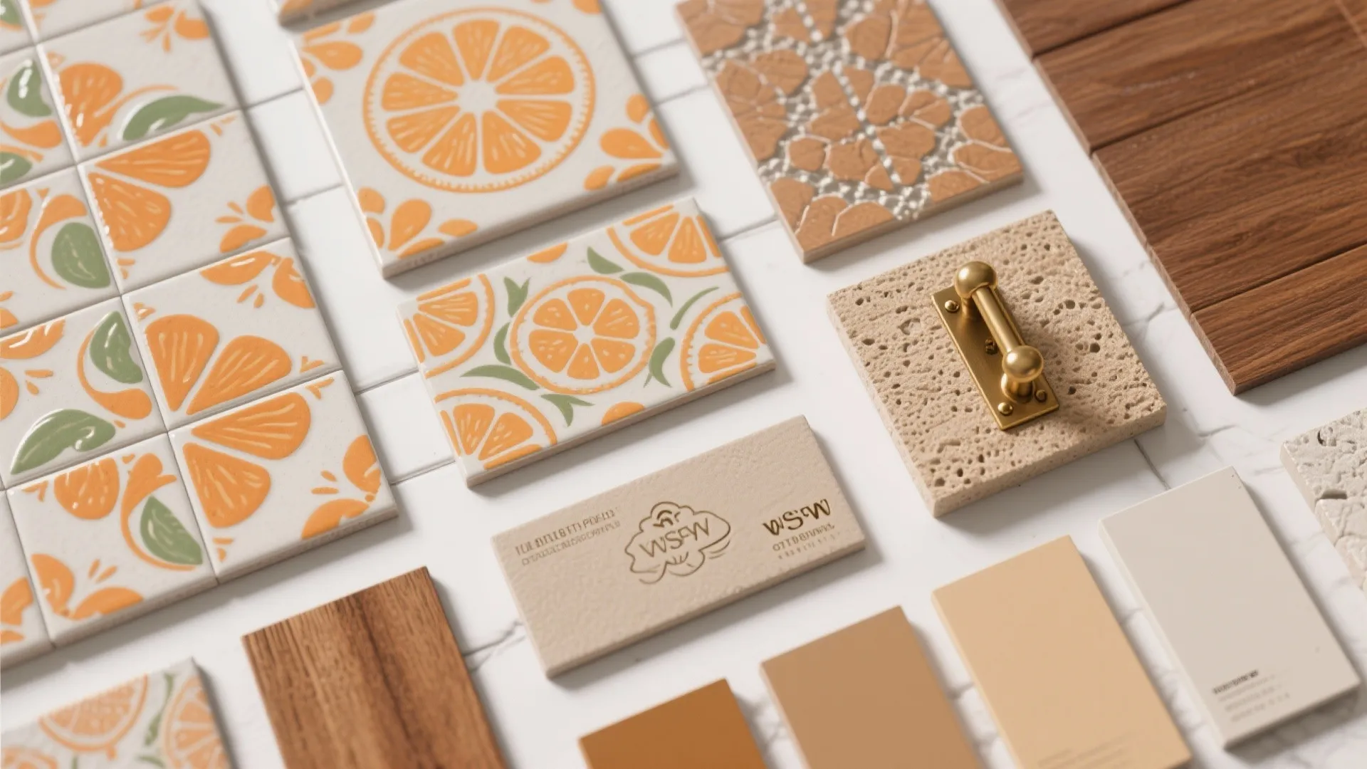 5. Patterned Citrus Tiles