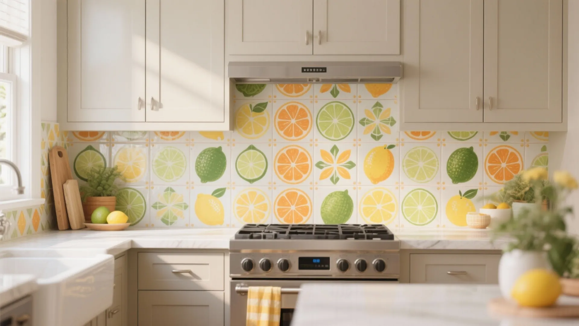 8. Citrus Themed Tiles
