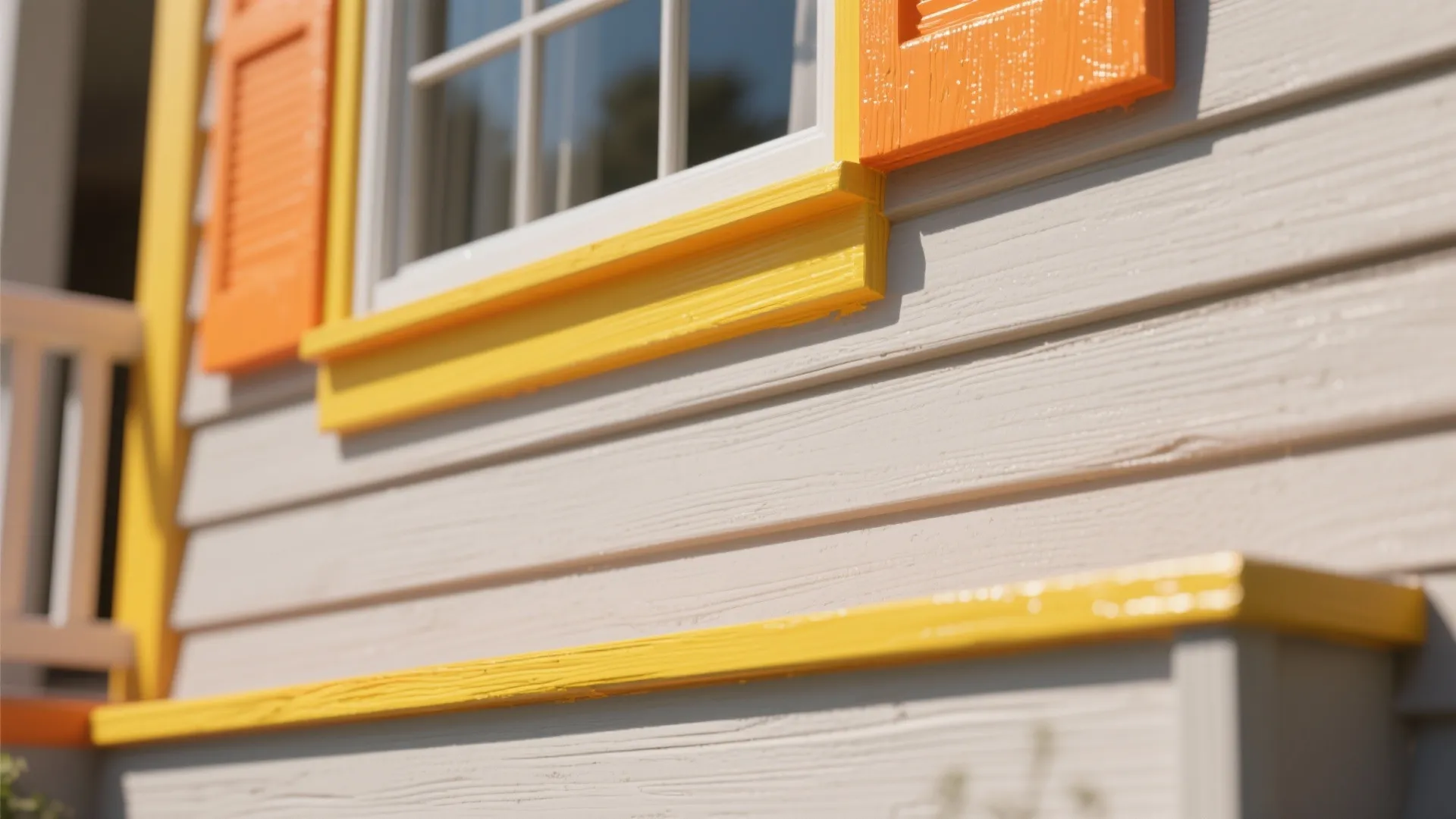 Sunny Citrus Trim on Neutral Siding