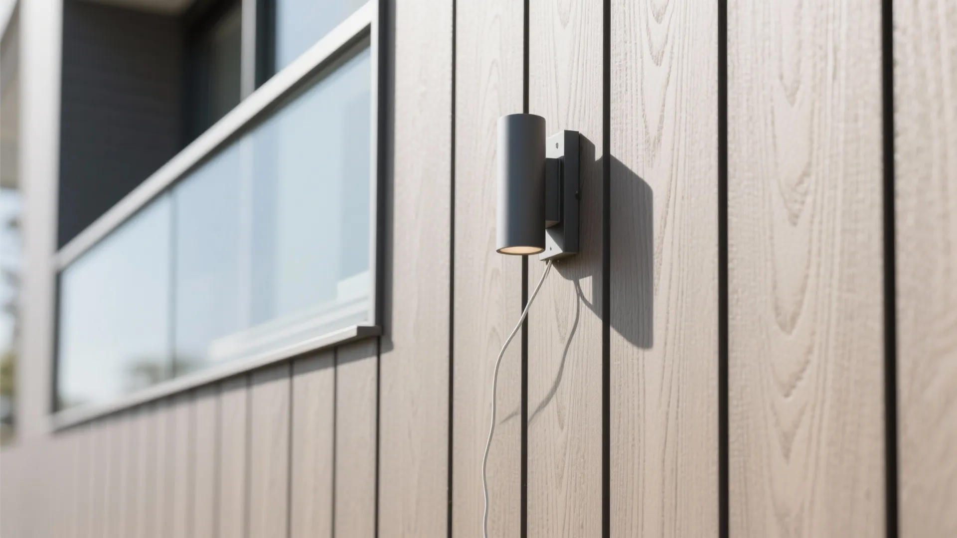 Minimalist vertical cladding for slim balconies