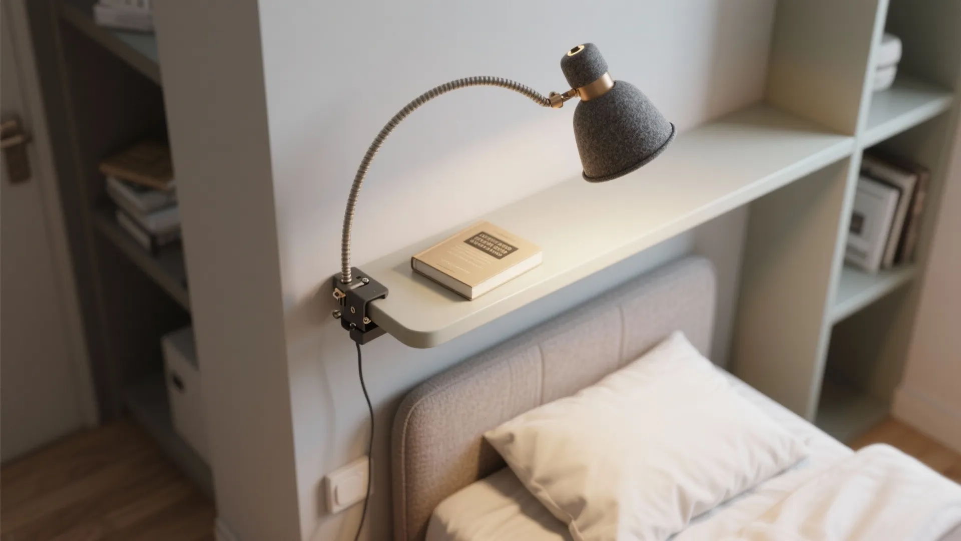 4. Clamp-on gooseneck lamp for ultra-small surfaces