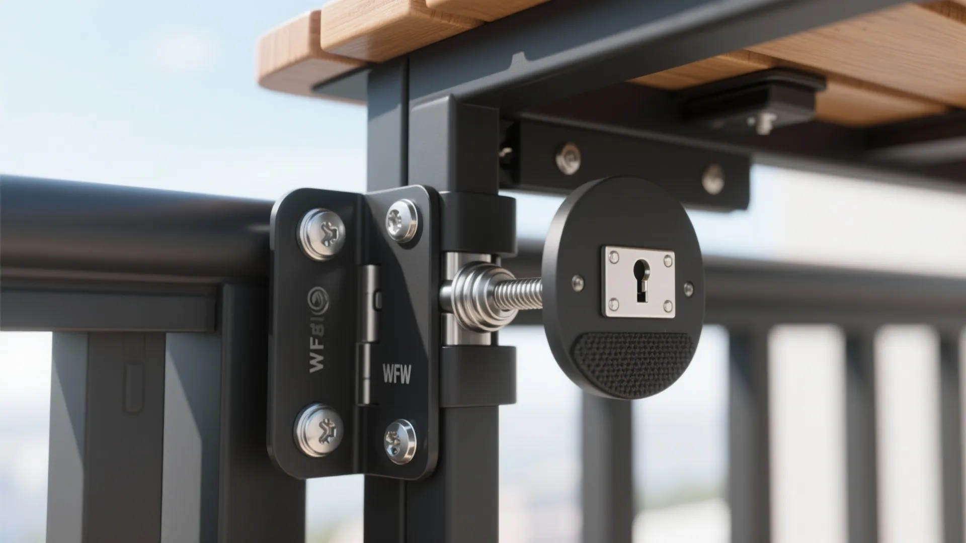 Rail-Mounted Bar and Fold-Down Table