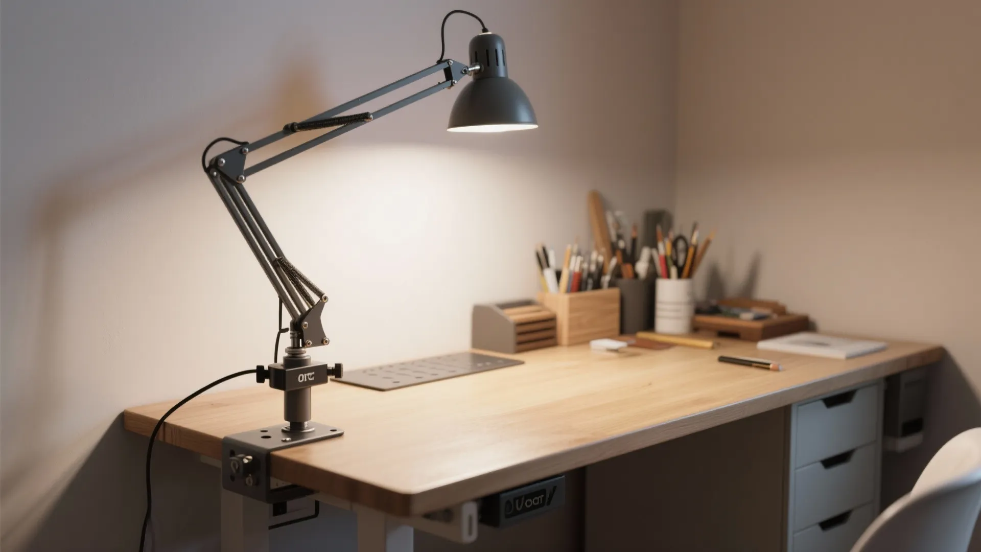 2. Clamp Lamps with Articulating Arms