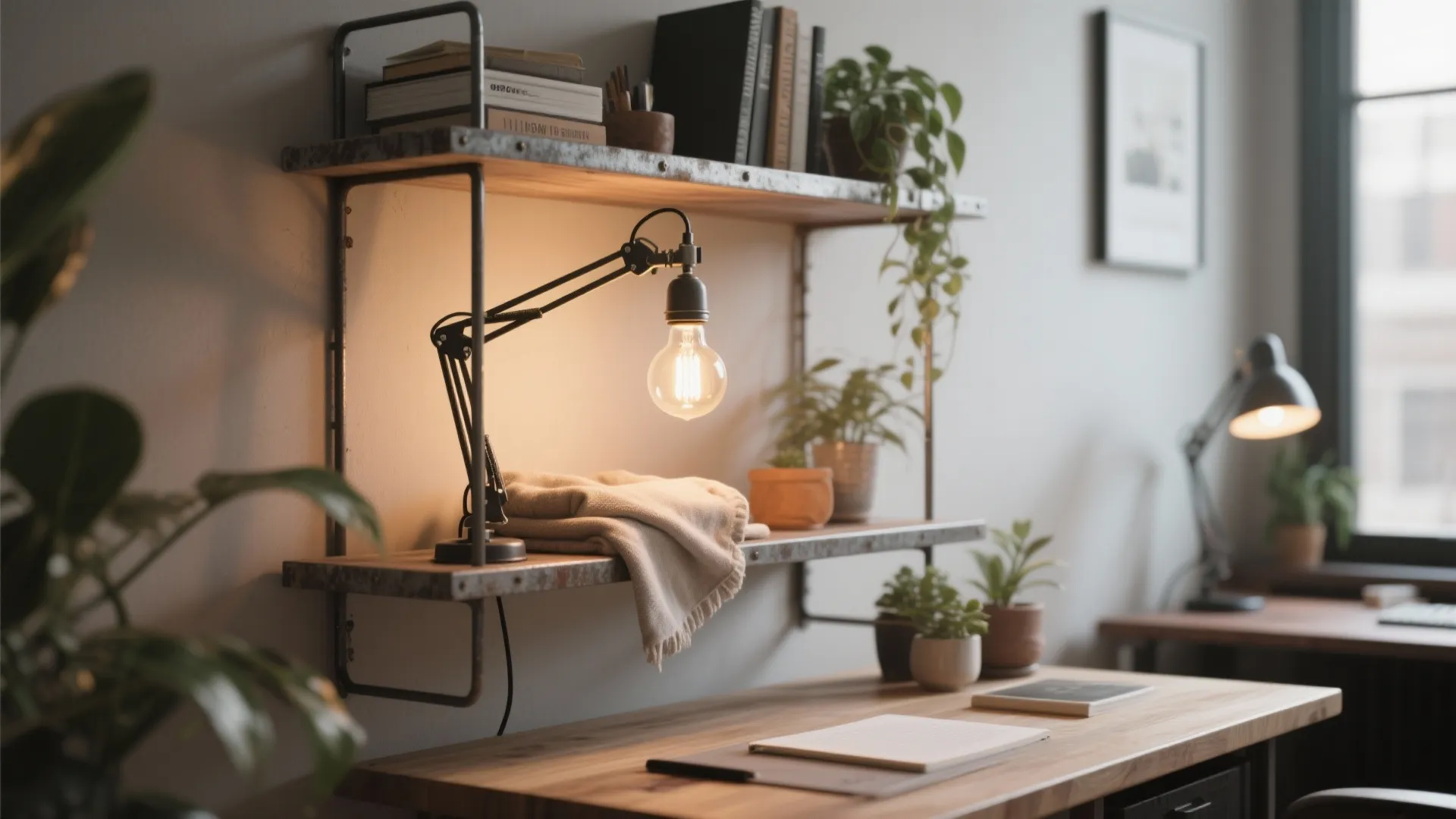 3. Clamp-Mount Light Bulb Lamp