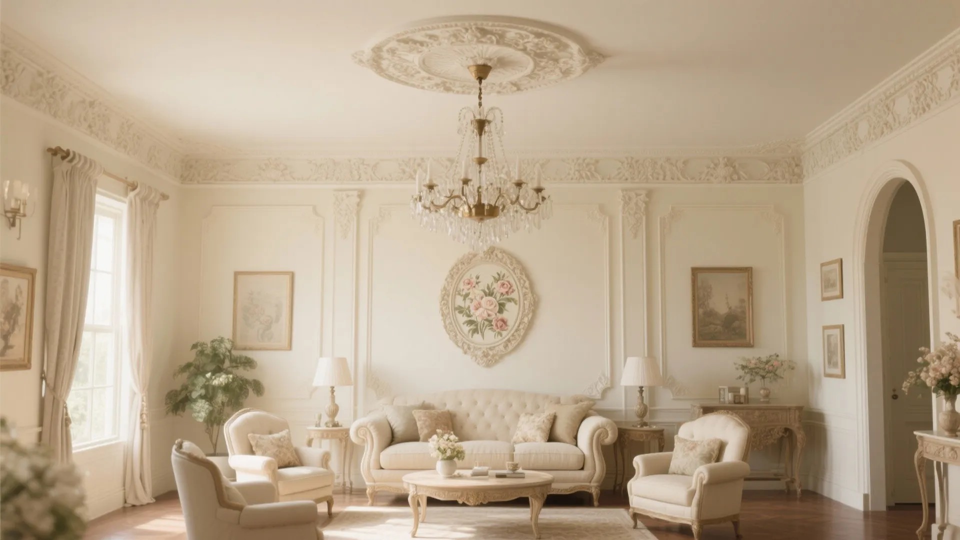 Classic Cornice with Centerpiece POP Art