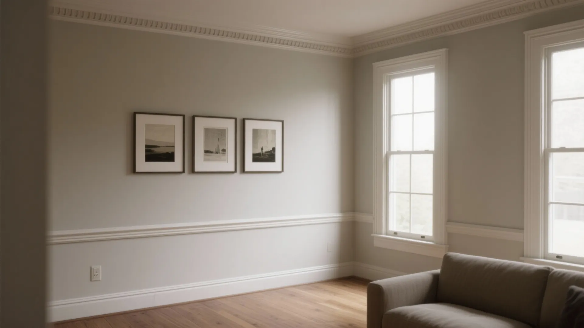 1. Classic crown with a slim picture rail