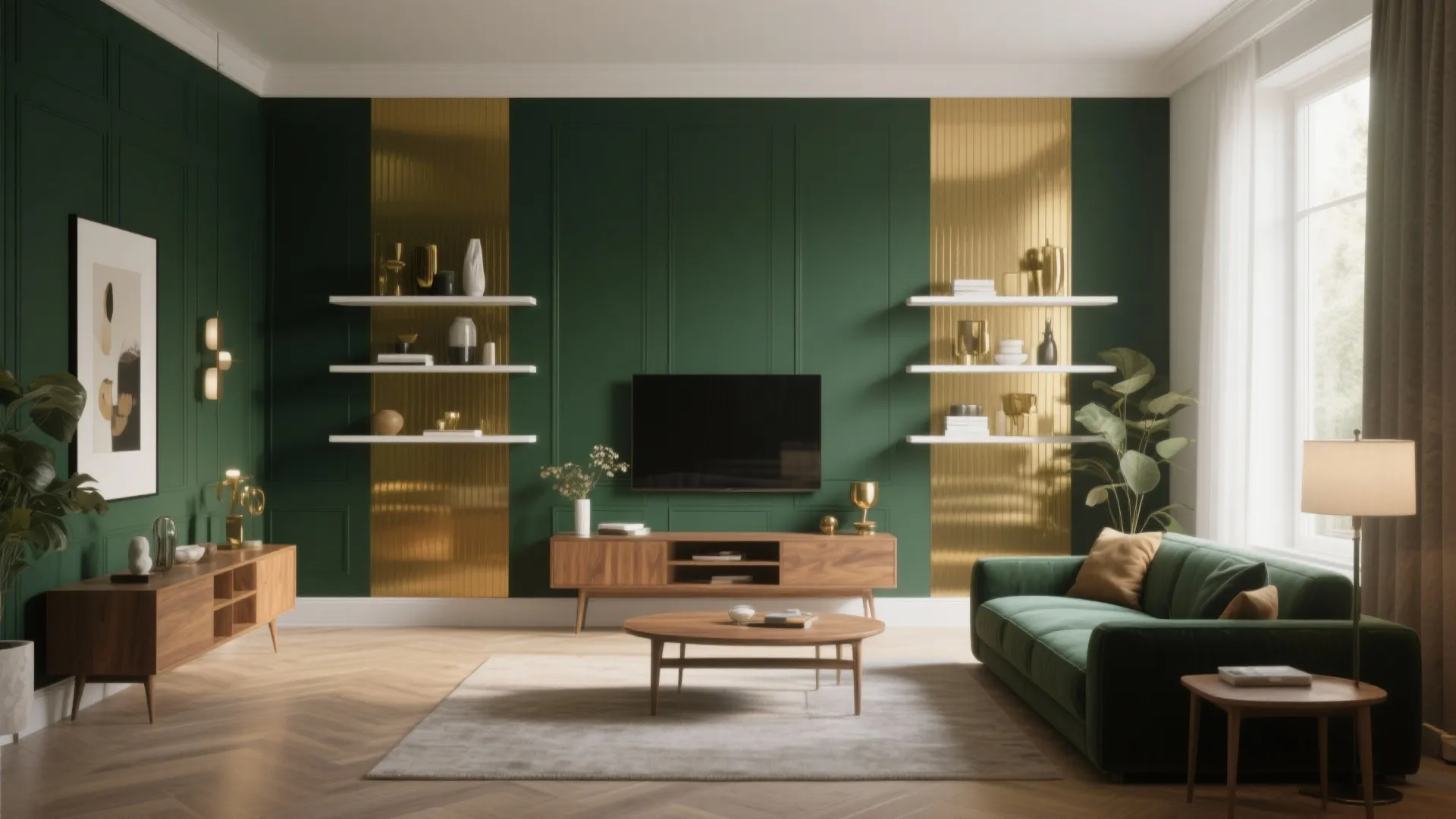 1. Classic Green + Gold Combo