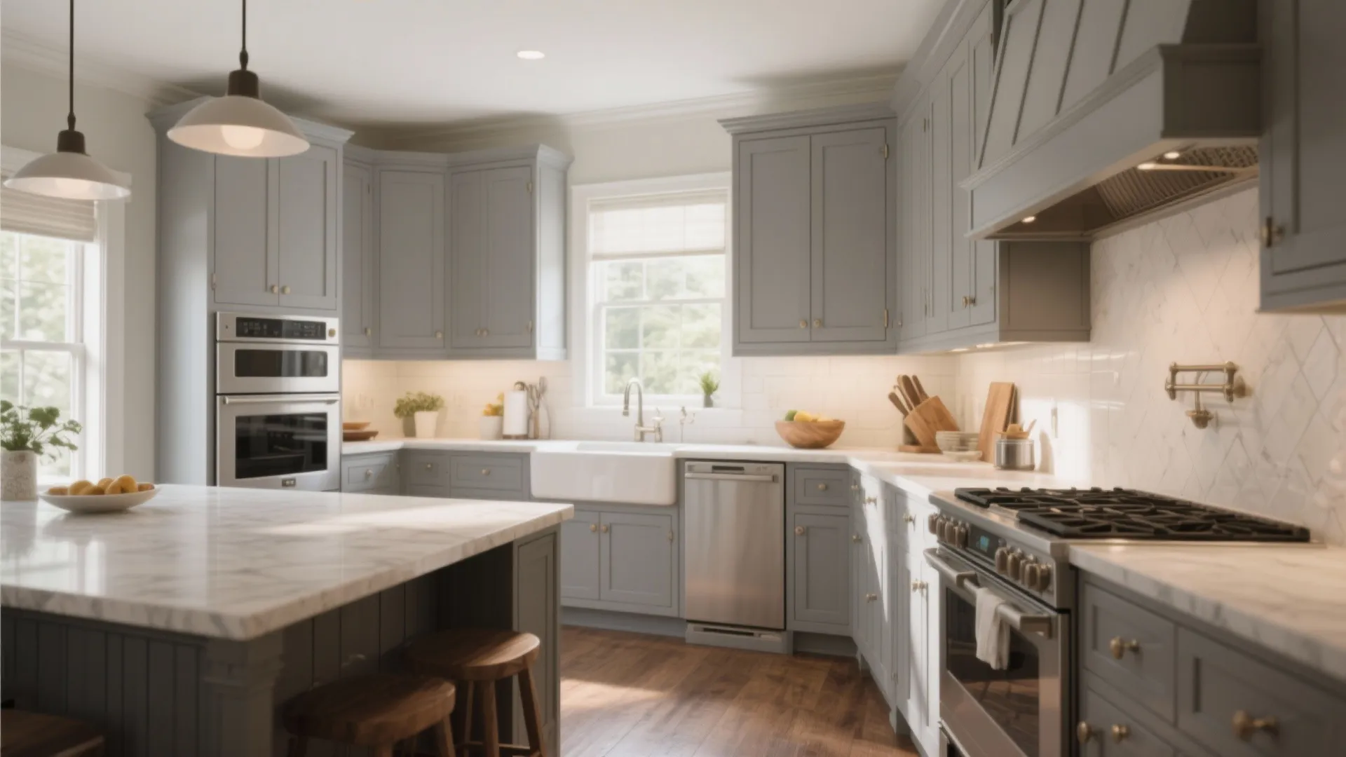 10. Classic Grey Shaker Cabinets