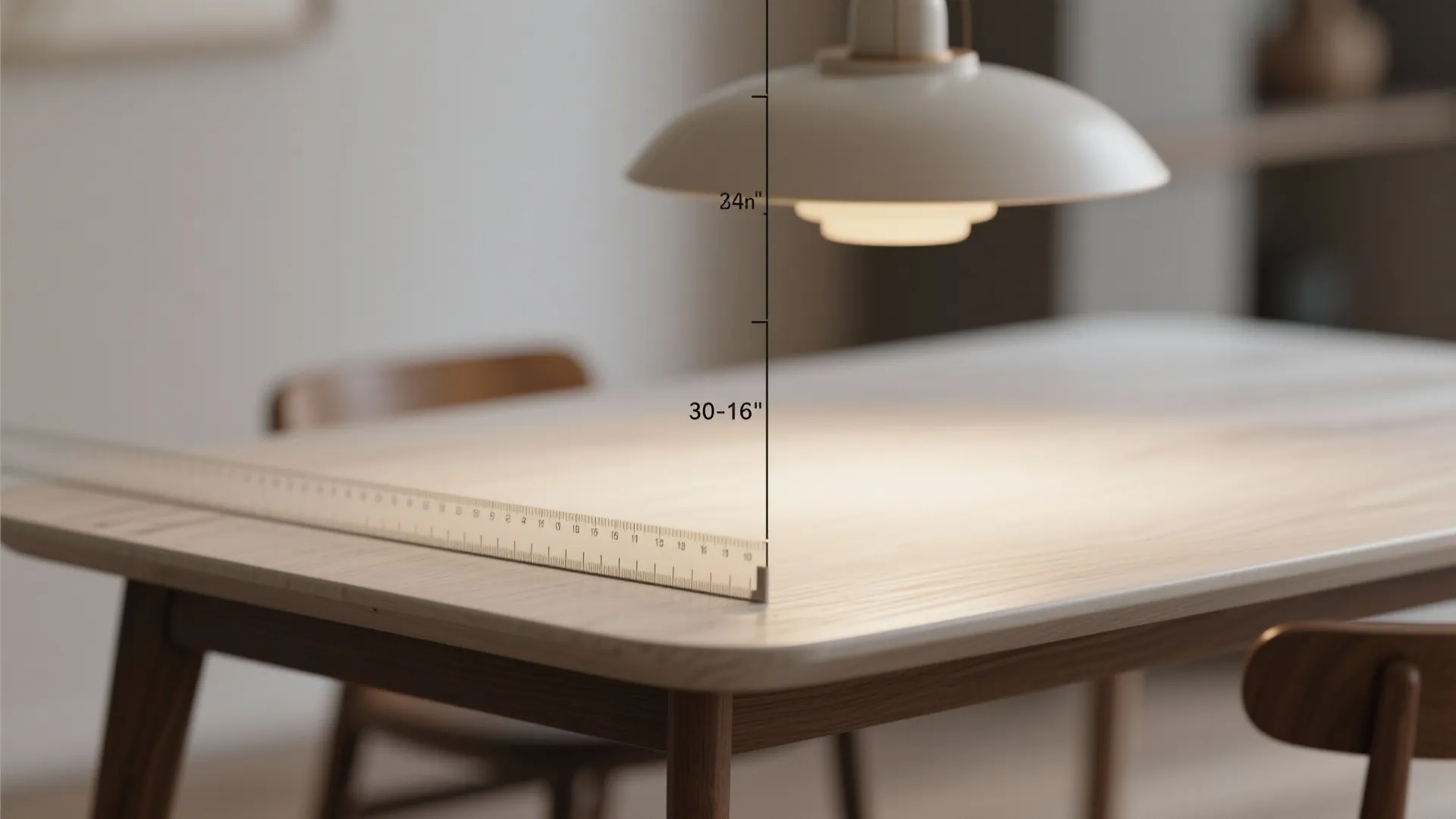 1. Classic Rule: 30-36 inches above the table