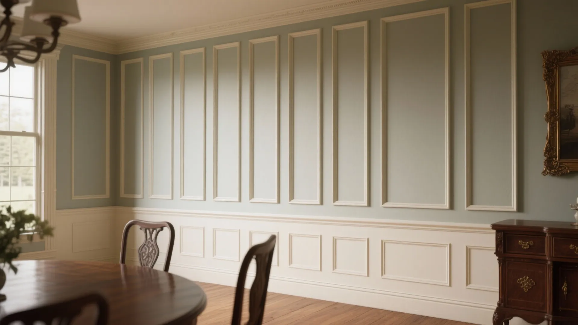 1. Classic Wainscoting with a Modern Twist
