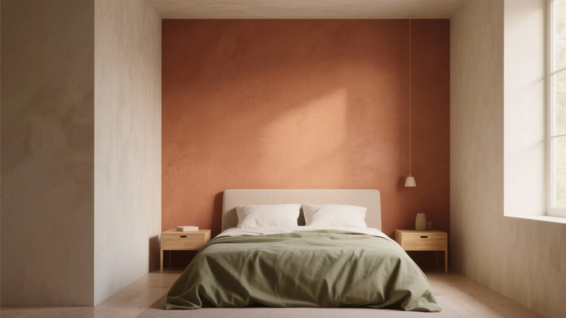 Earth-Tone Accent Walls with Clay Paint