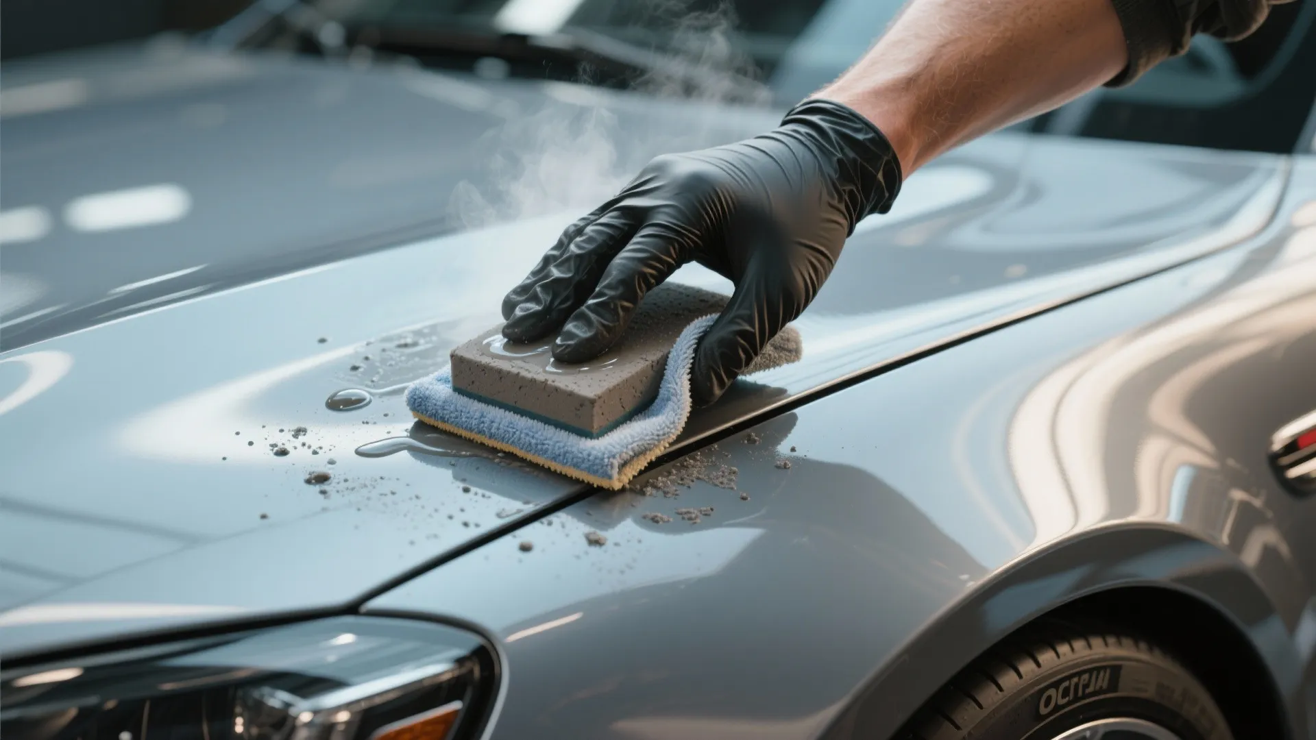 2. Clay bar for overspray and tiny droplets