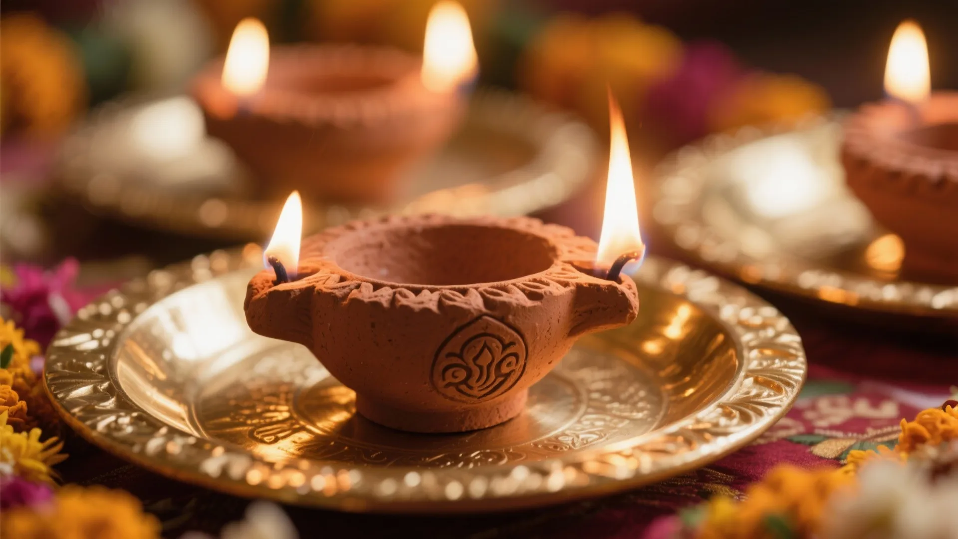 Clay Diyas & Brass Elements
