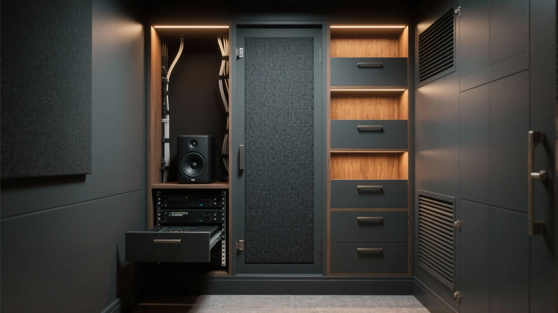 Built-ins, cable management, and quiet cooling