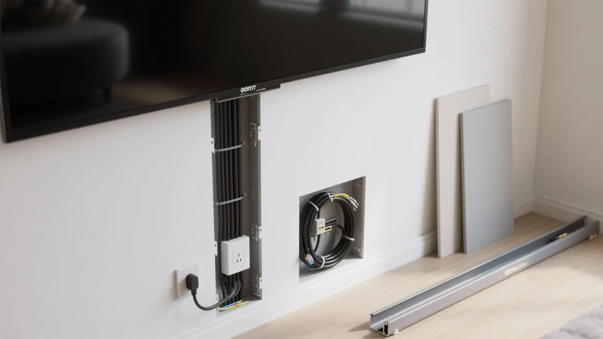 Clean cable management and recessed conduits