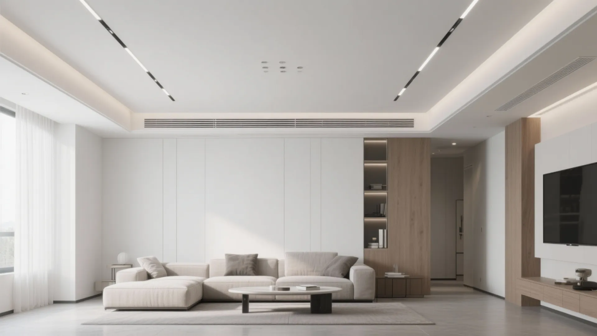 Clean Drop Ceiling with Hidden Services