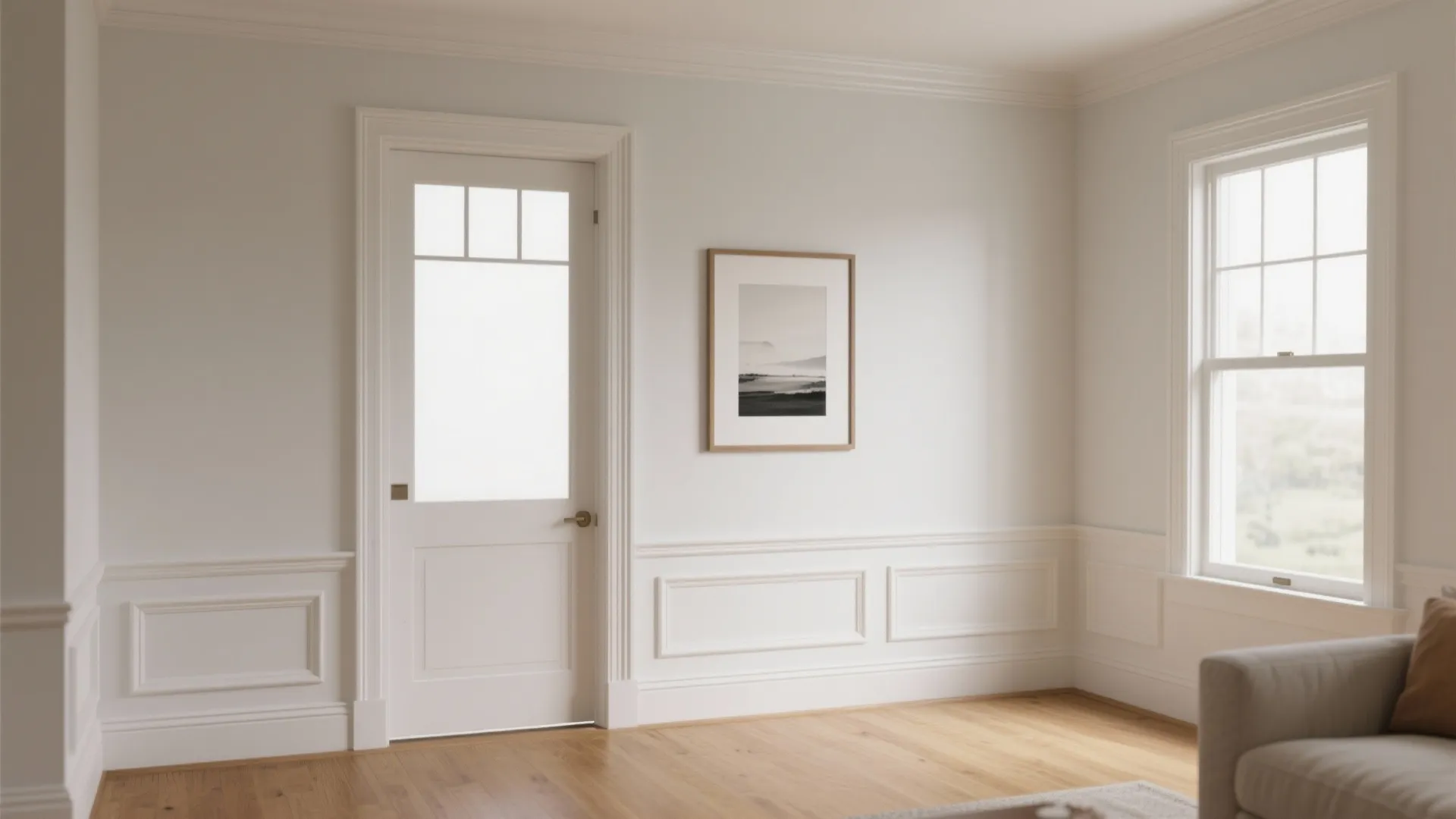 Idea 4: Window and door casings with simple headers to unify the walls