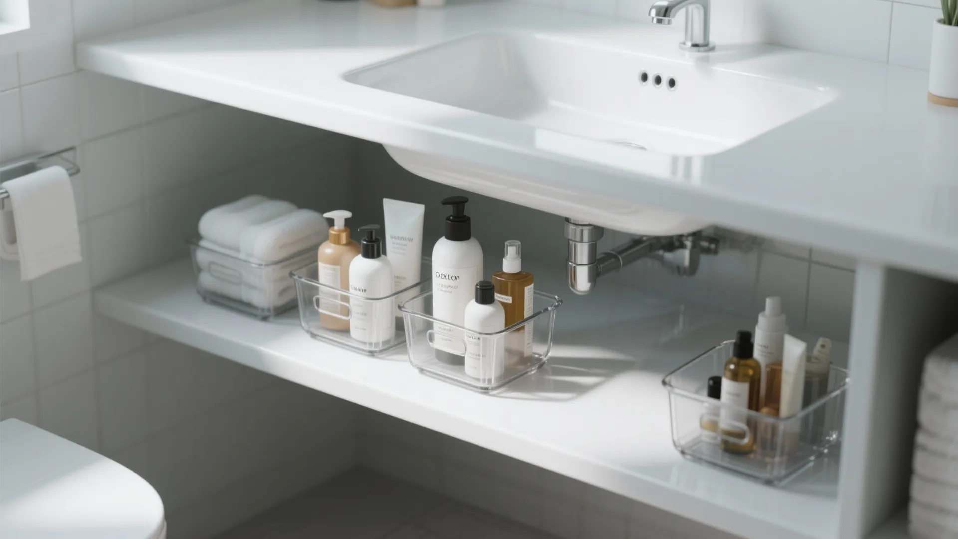 10. Clear acrylic bins