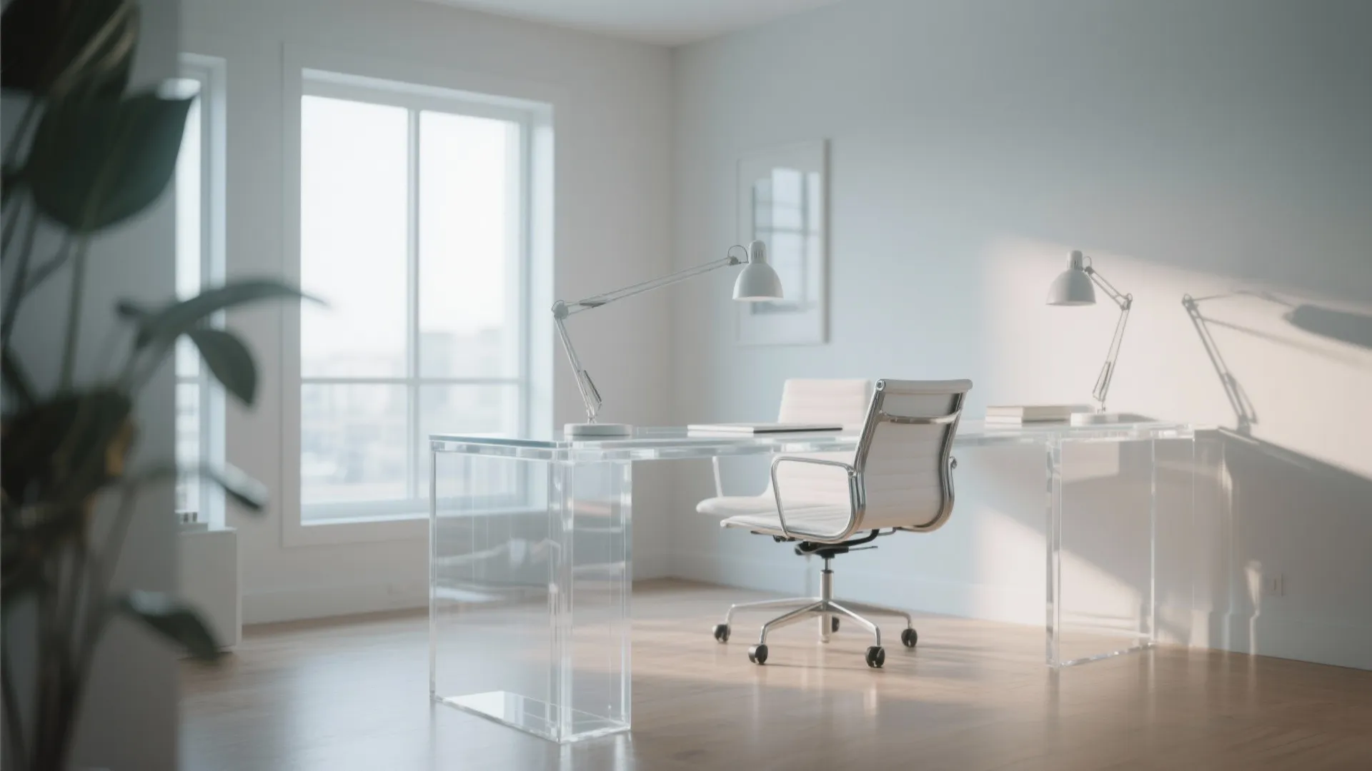 6. Glass or Clear Acrylic Furniture