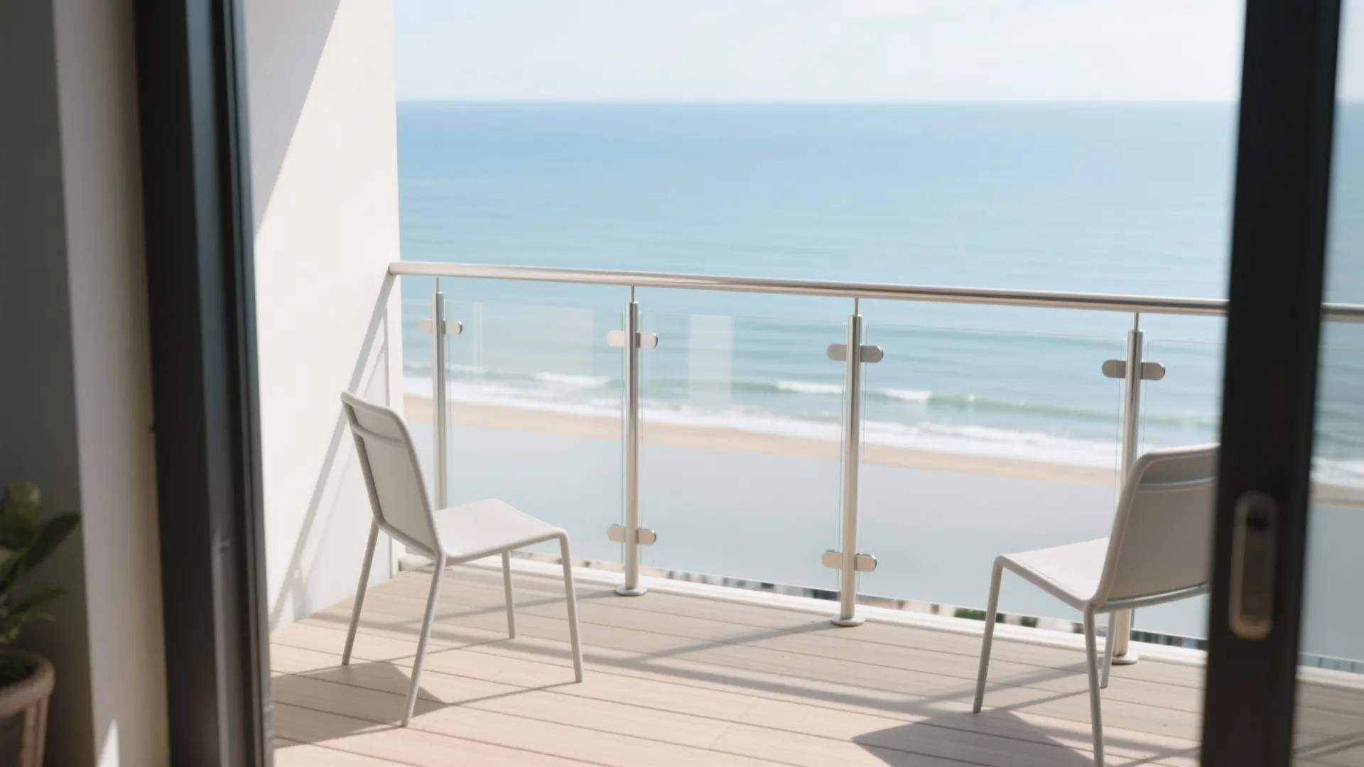 Slimline railings and clear balustrades