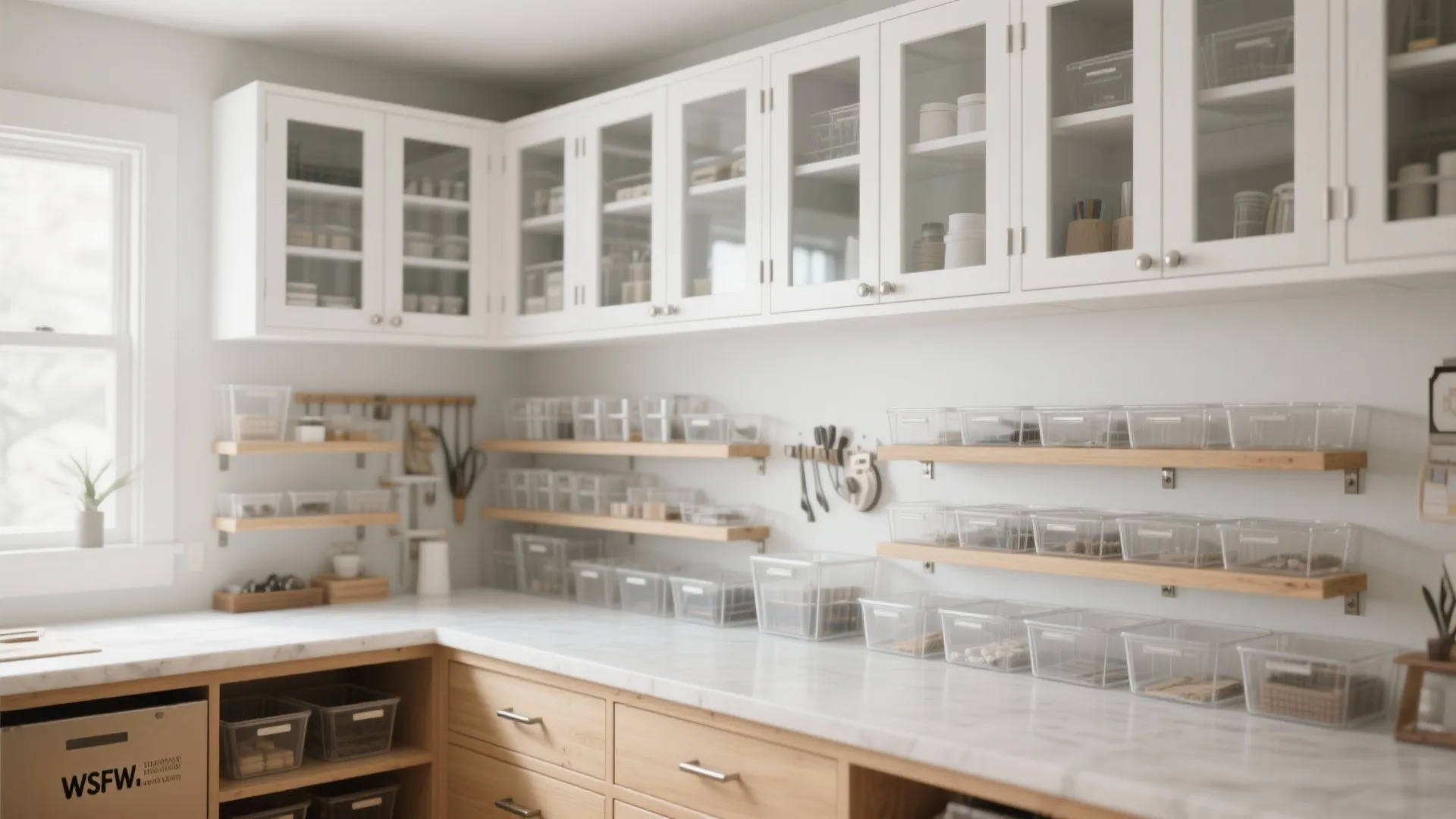 Glass-Front Cabinets + Clear Bins: Find It, Use It