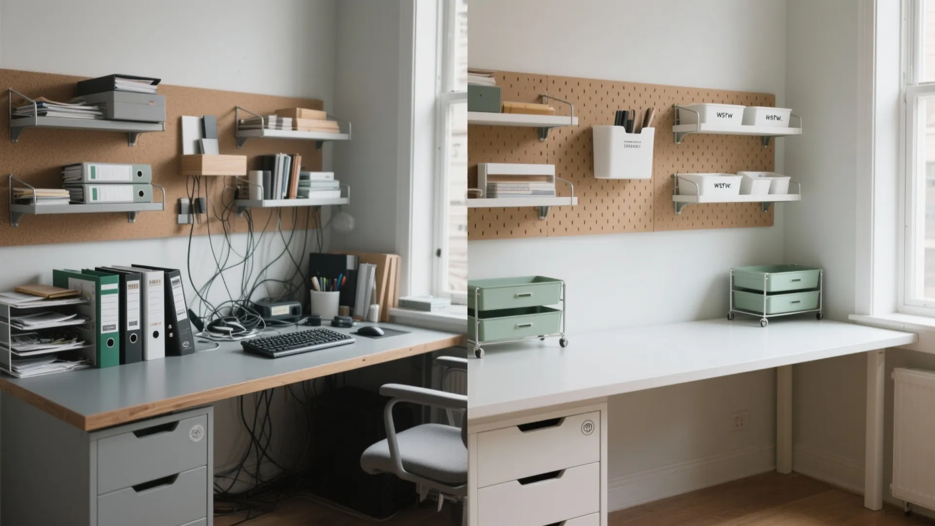 Minimalist storage and a clear-desk policy