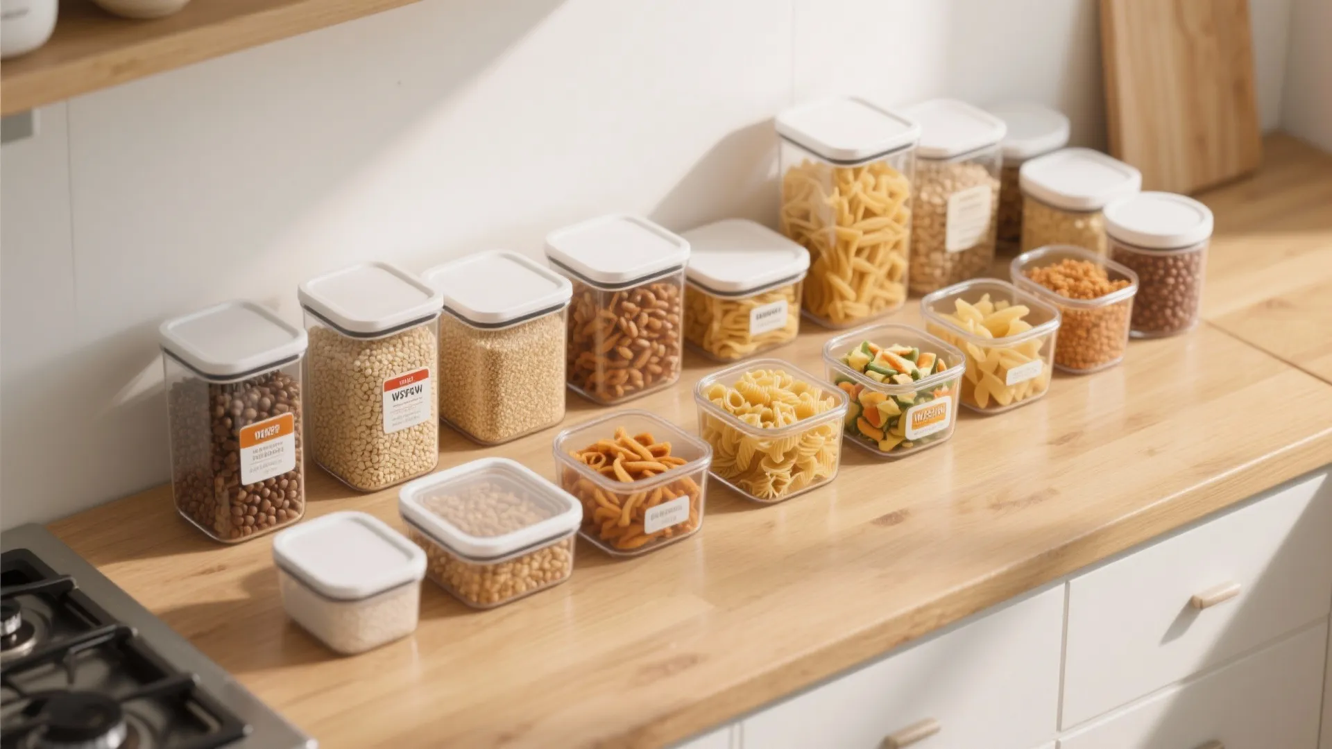 4. Clear Containers for Dry Goods