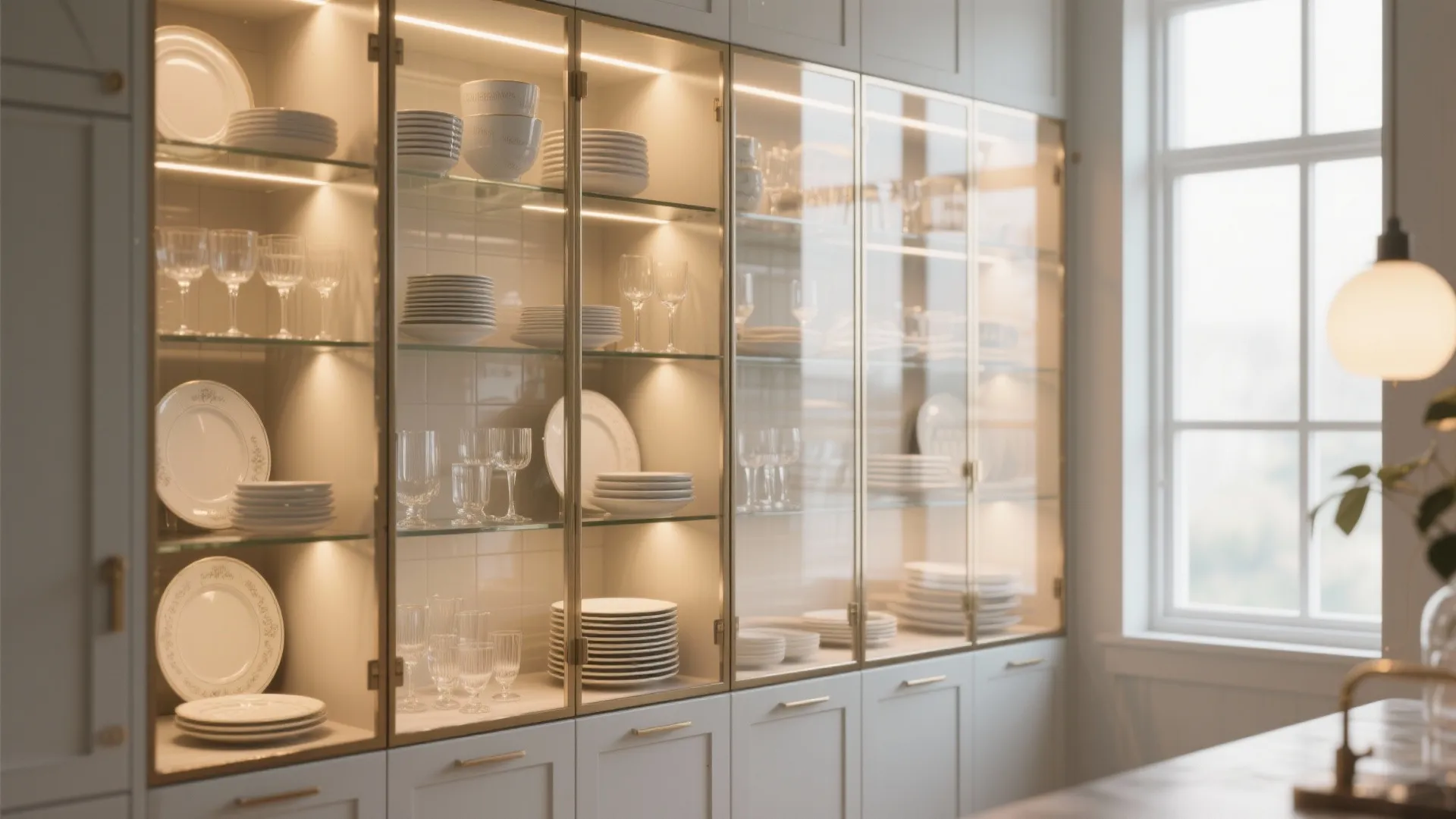 2. Clear glass to showcase curated items