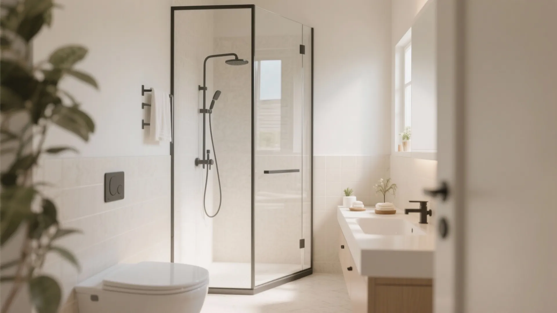 4. Clear Glass Shower Enclosure