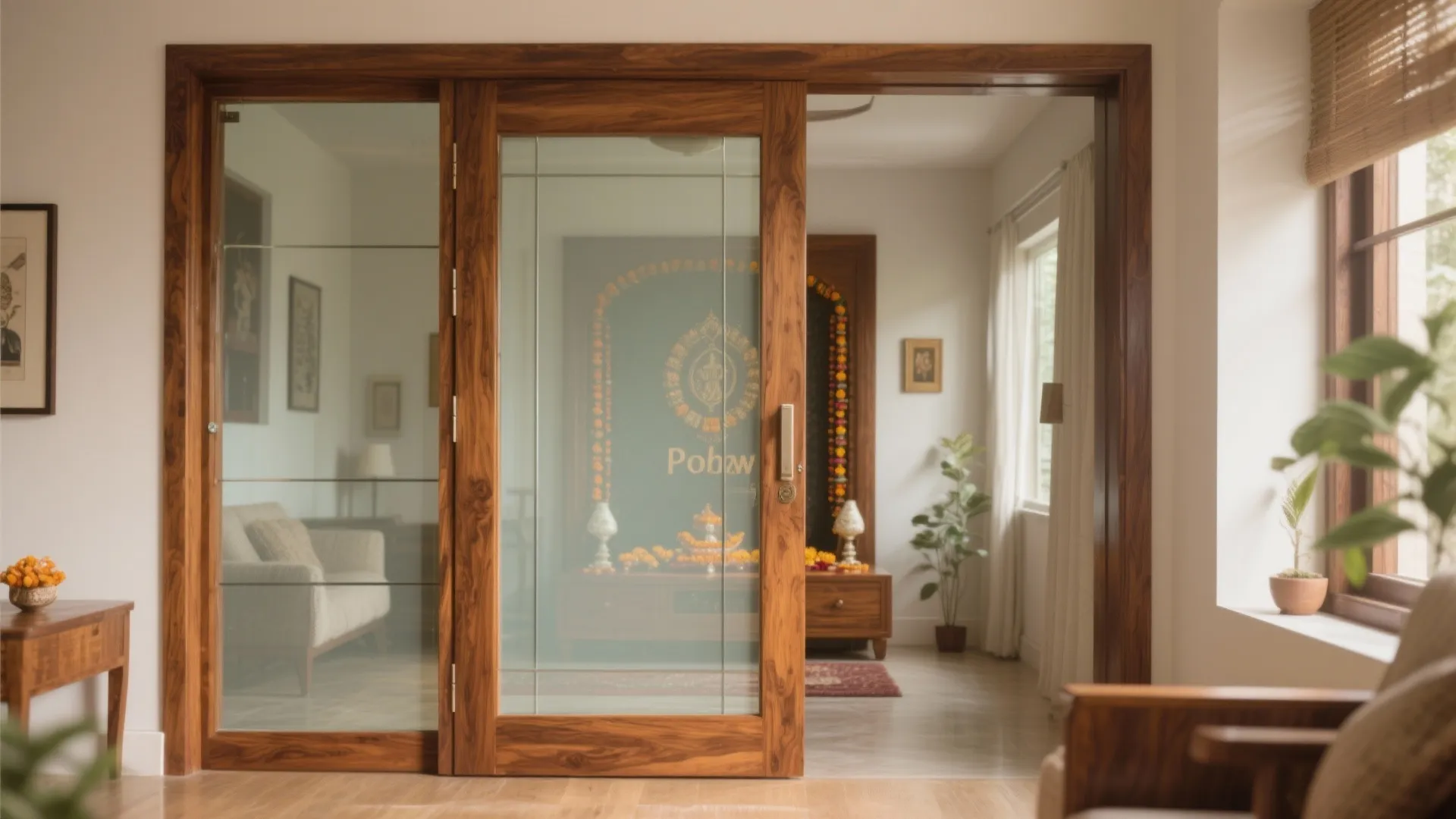 Clear Glass with Wooden Frame