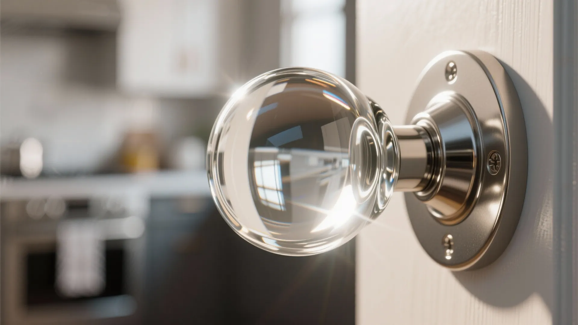 1. Clear glass knobs to amplify light