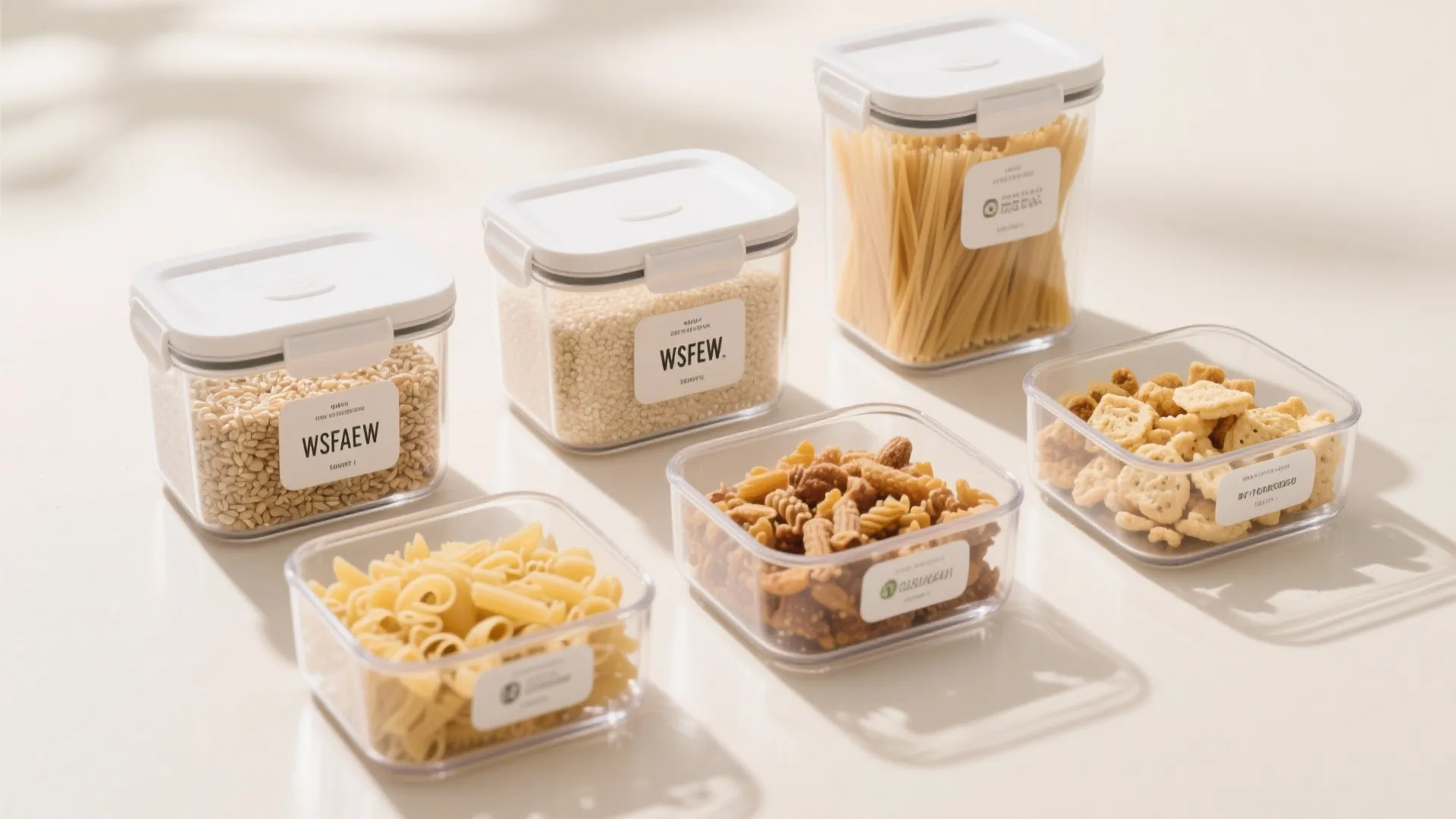 3. Clear Containers with Labels