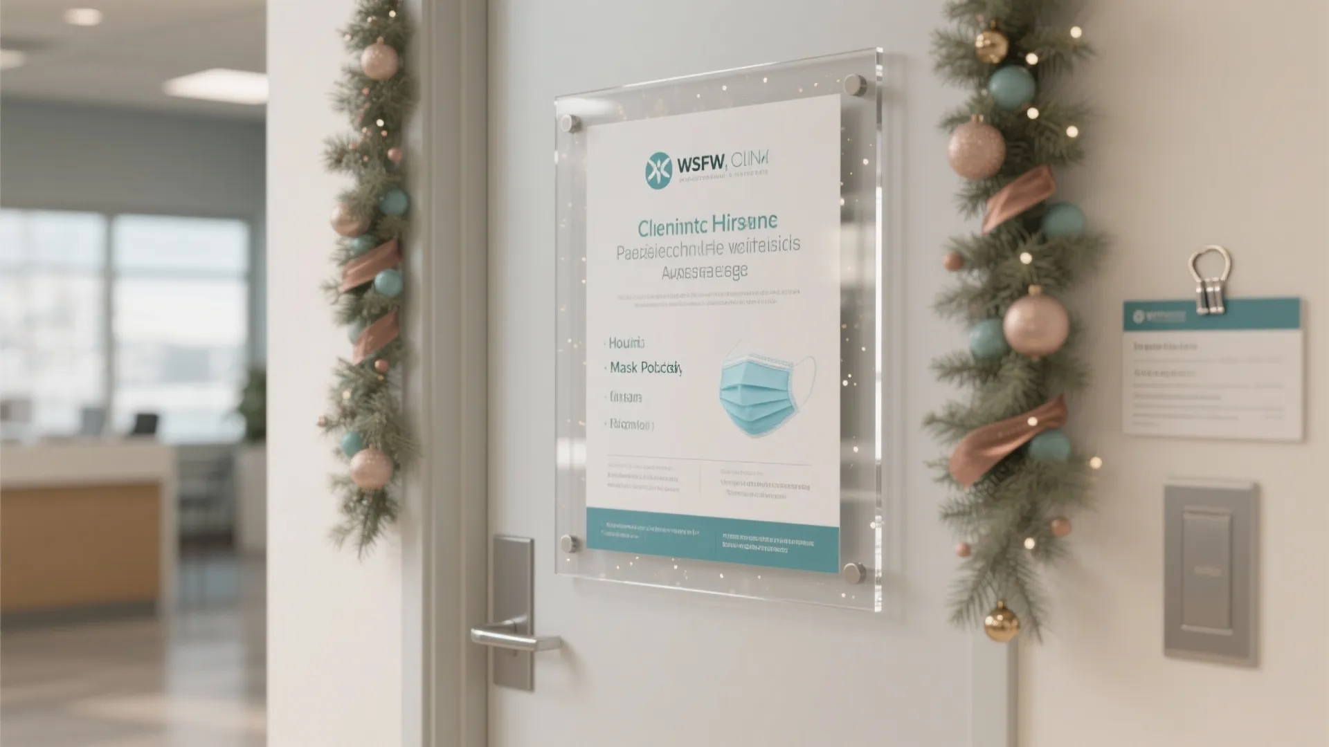 2. Clear Messaging Panel with Holiday Accent