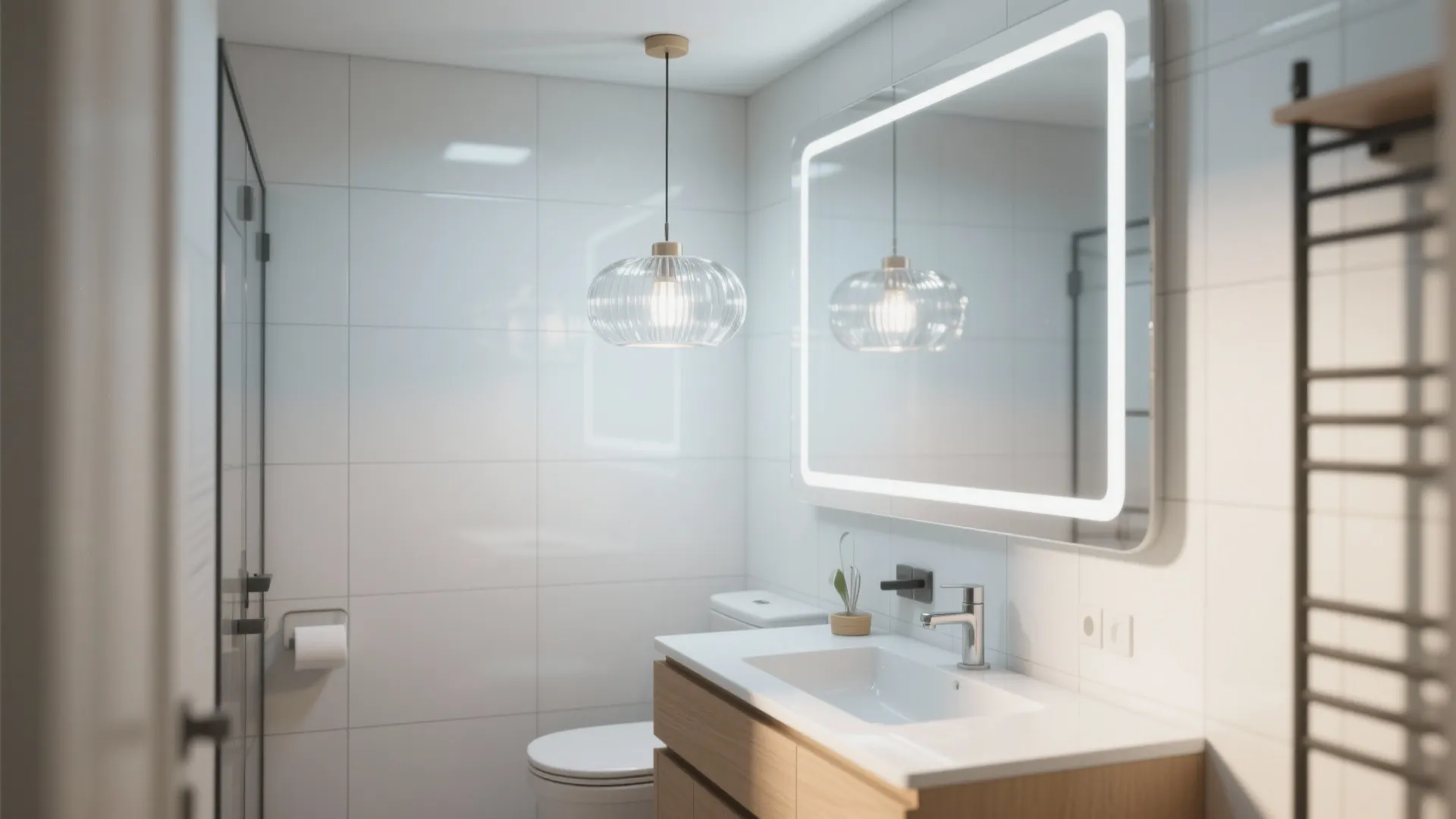 3. Clear Pendant for Small Spaces