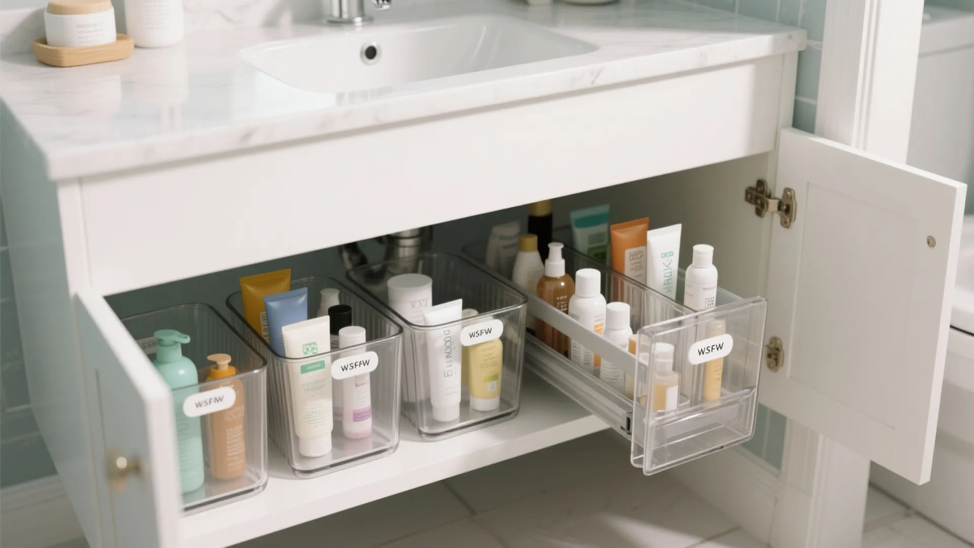 4. Clear Pull-Out Bins