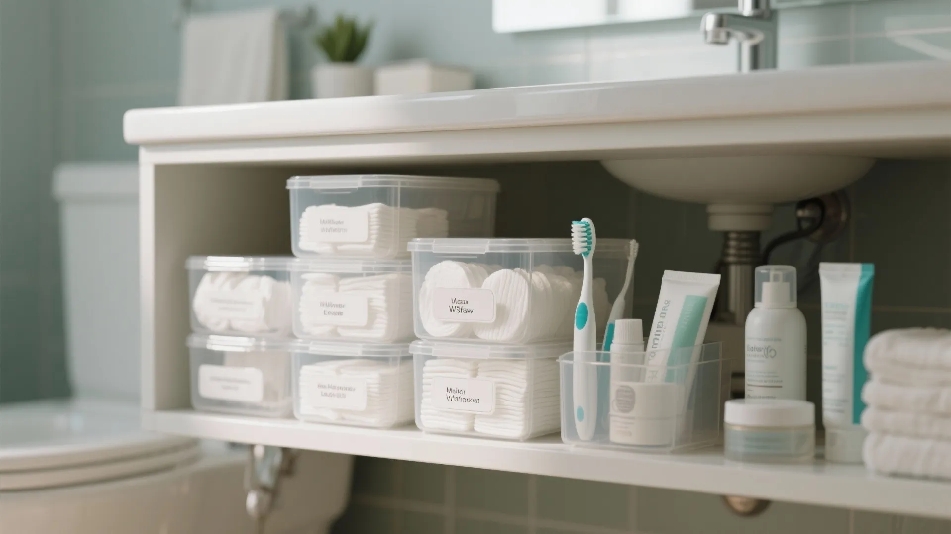 4. Clear Stackable Boxes