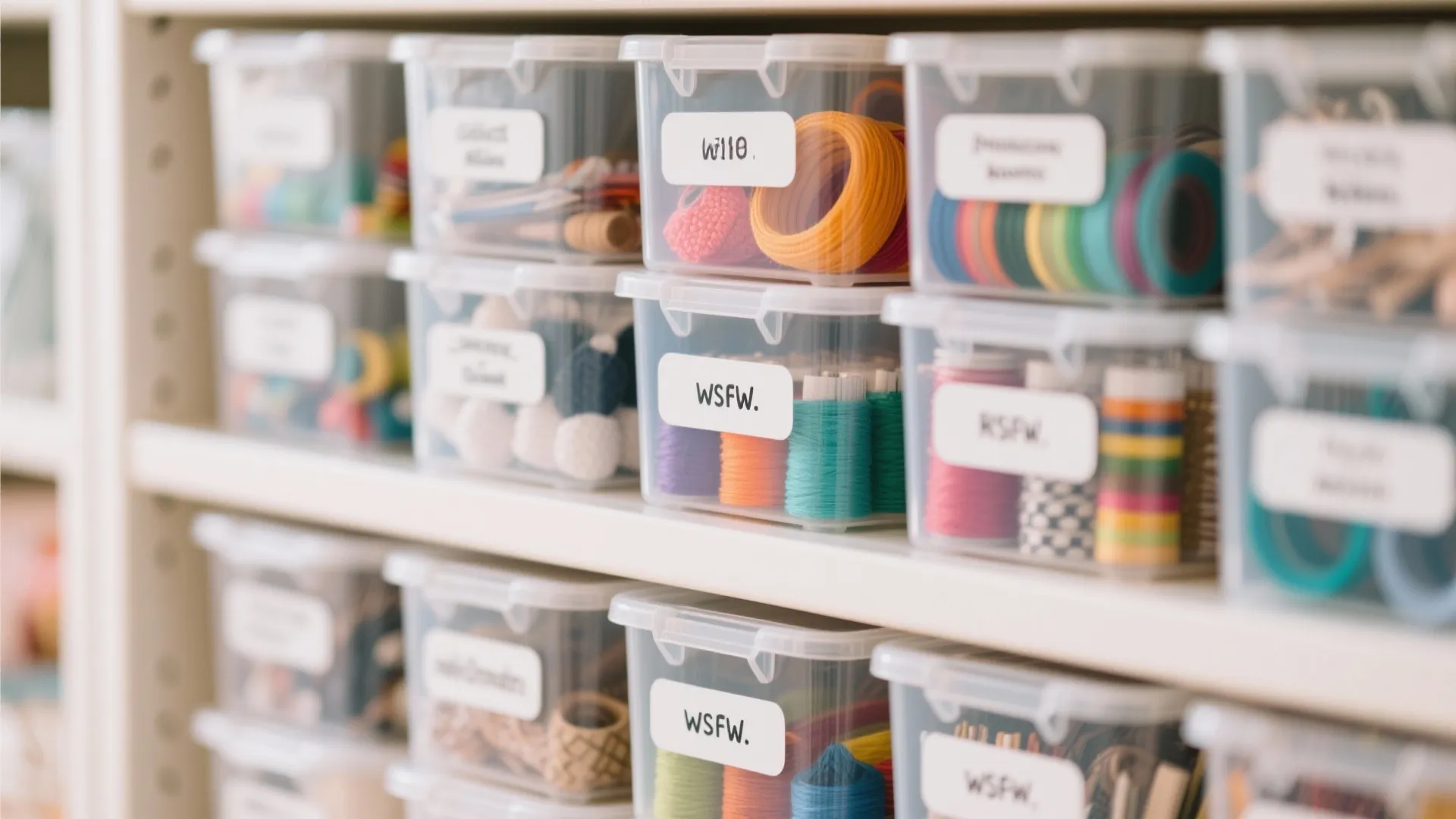 7. Use See-Through Storage Bins