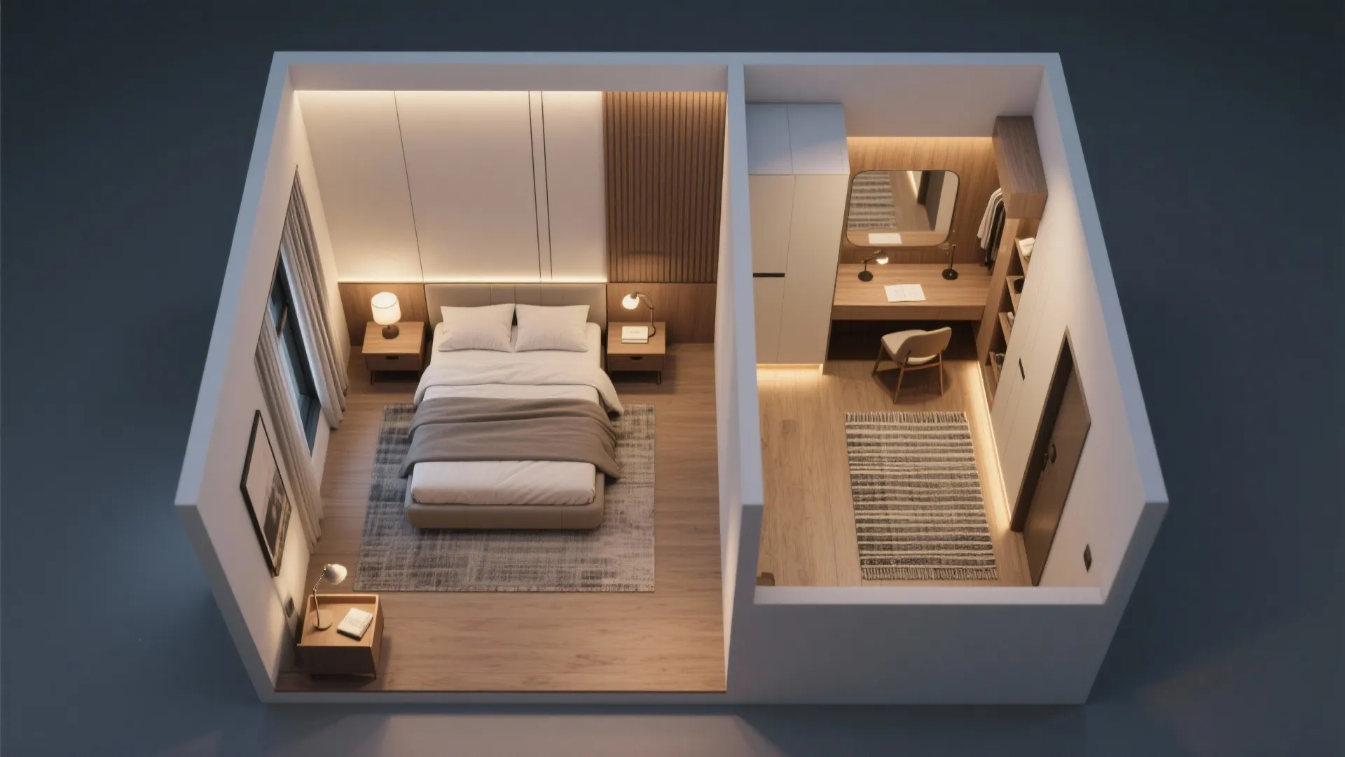 3. Create clear zones with furniture placement and layered lighting