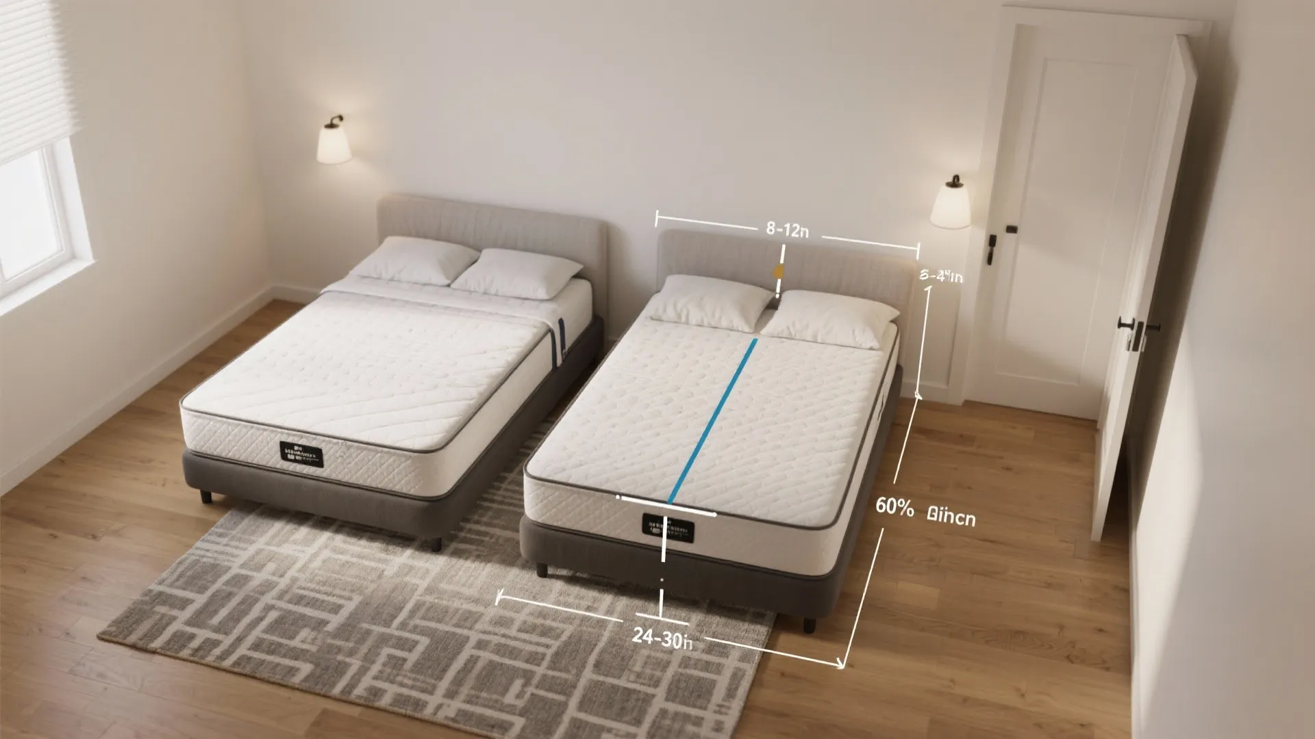Mattress, clearance, and layout math (quick guide)