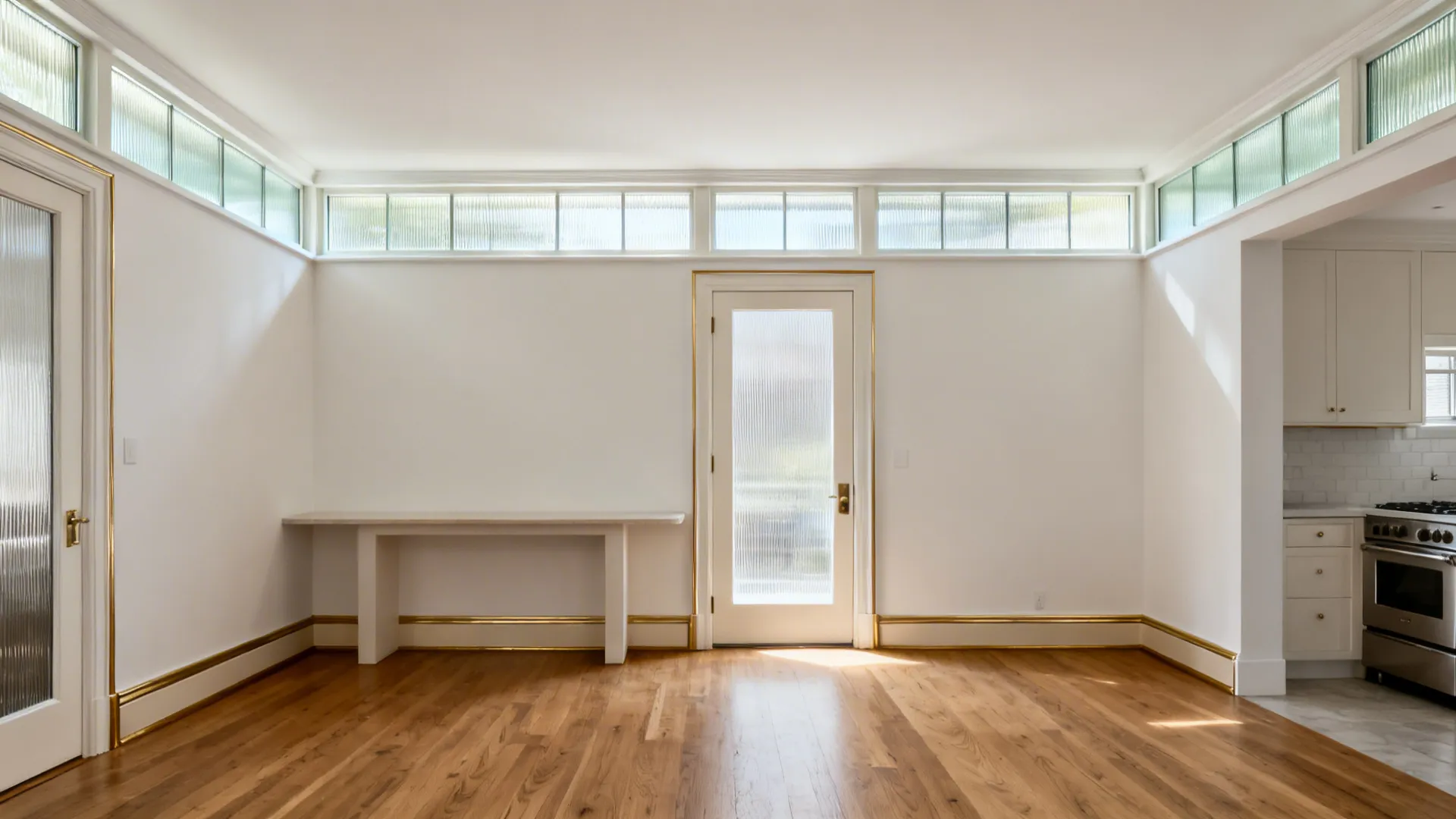 Partial Wall with Glass Upper (Clerestory Band)