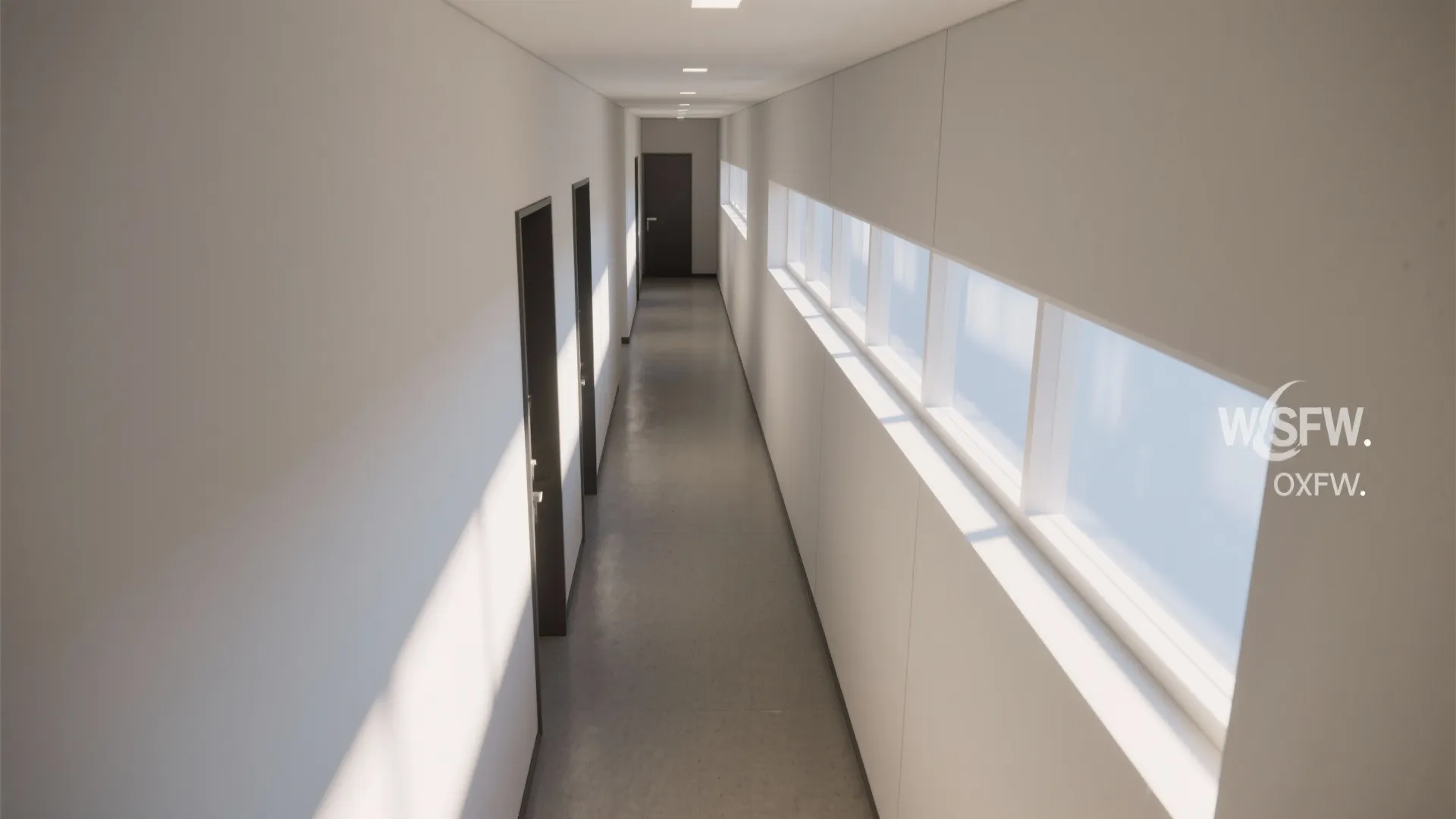 Minimal-framed clerestory windows