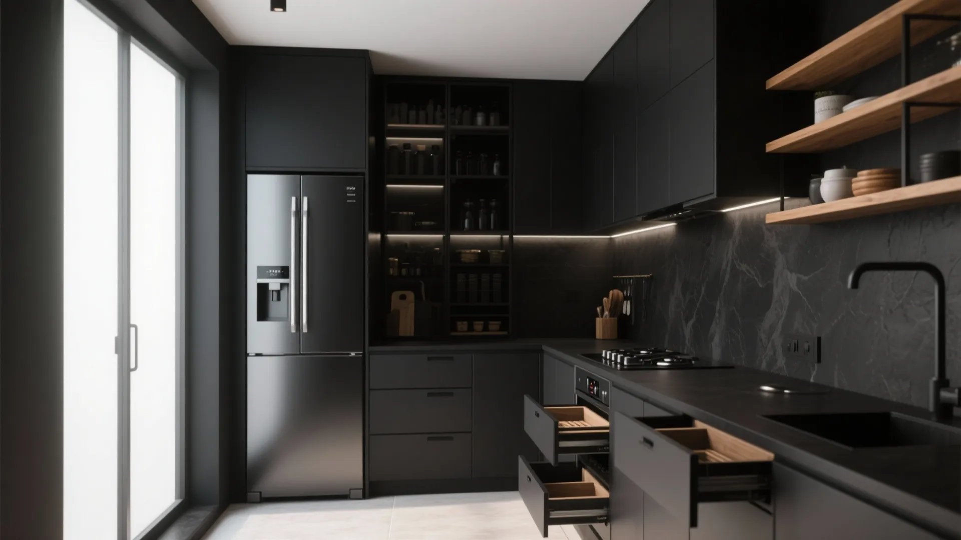 5. Maximize storage with clever built-ins and slim appliances