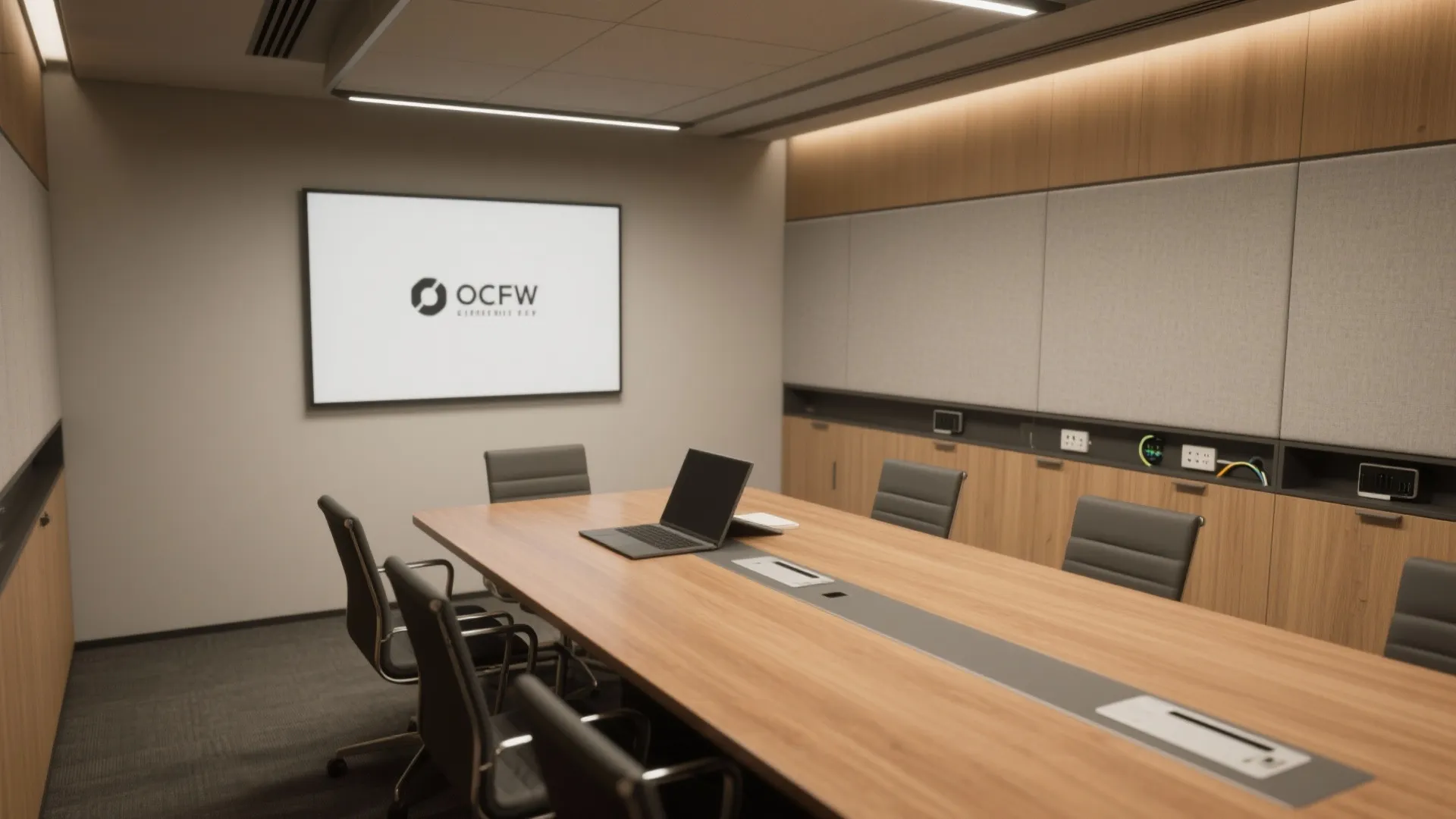 5. Client-focused small conference with concealed tech