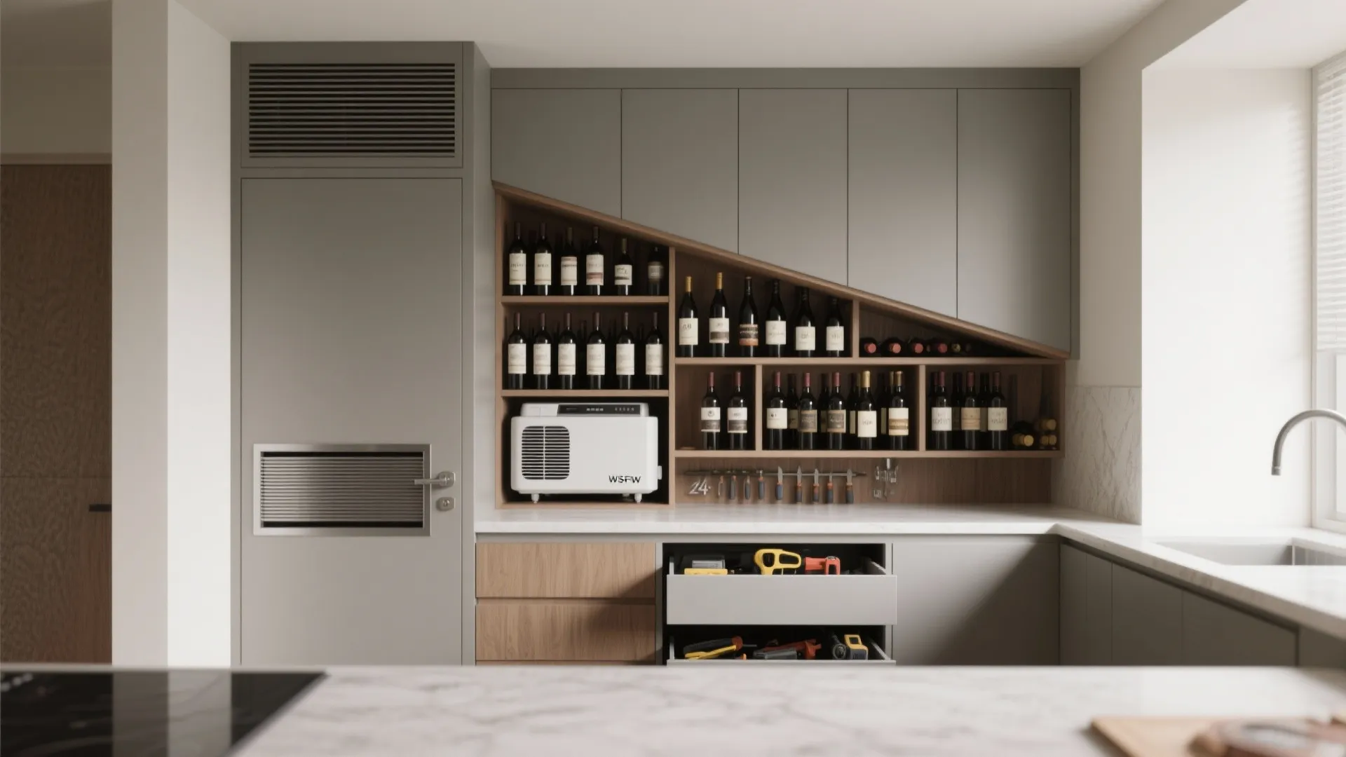 Climate-Savvy Niche with Hidden Storage