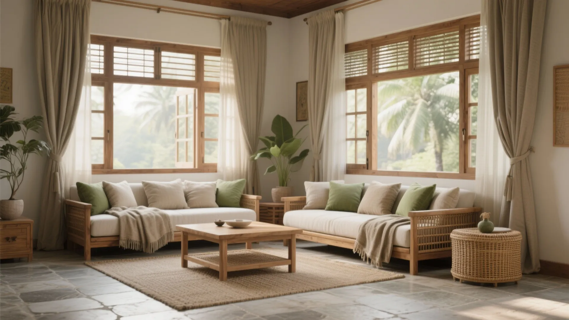 Climatic Minimalism with Local Stone and Teak