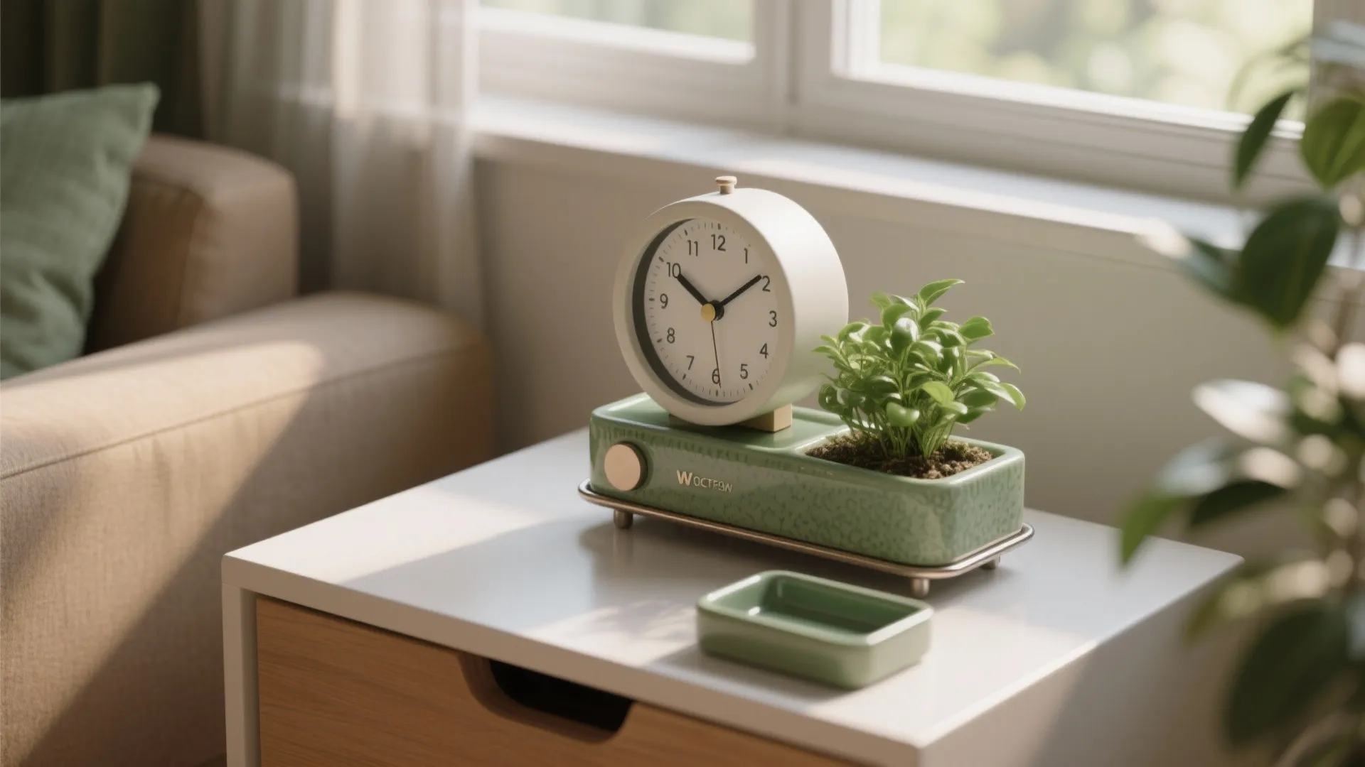 4. Multi-functional clock with plant or storage
